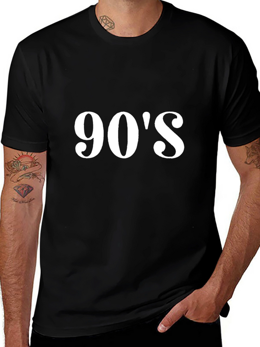 90s Throwback T-Shirt - Retro Style Black Tee