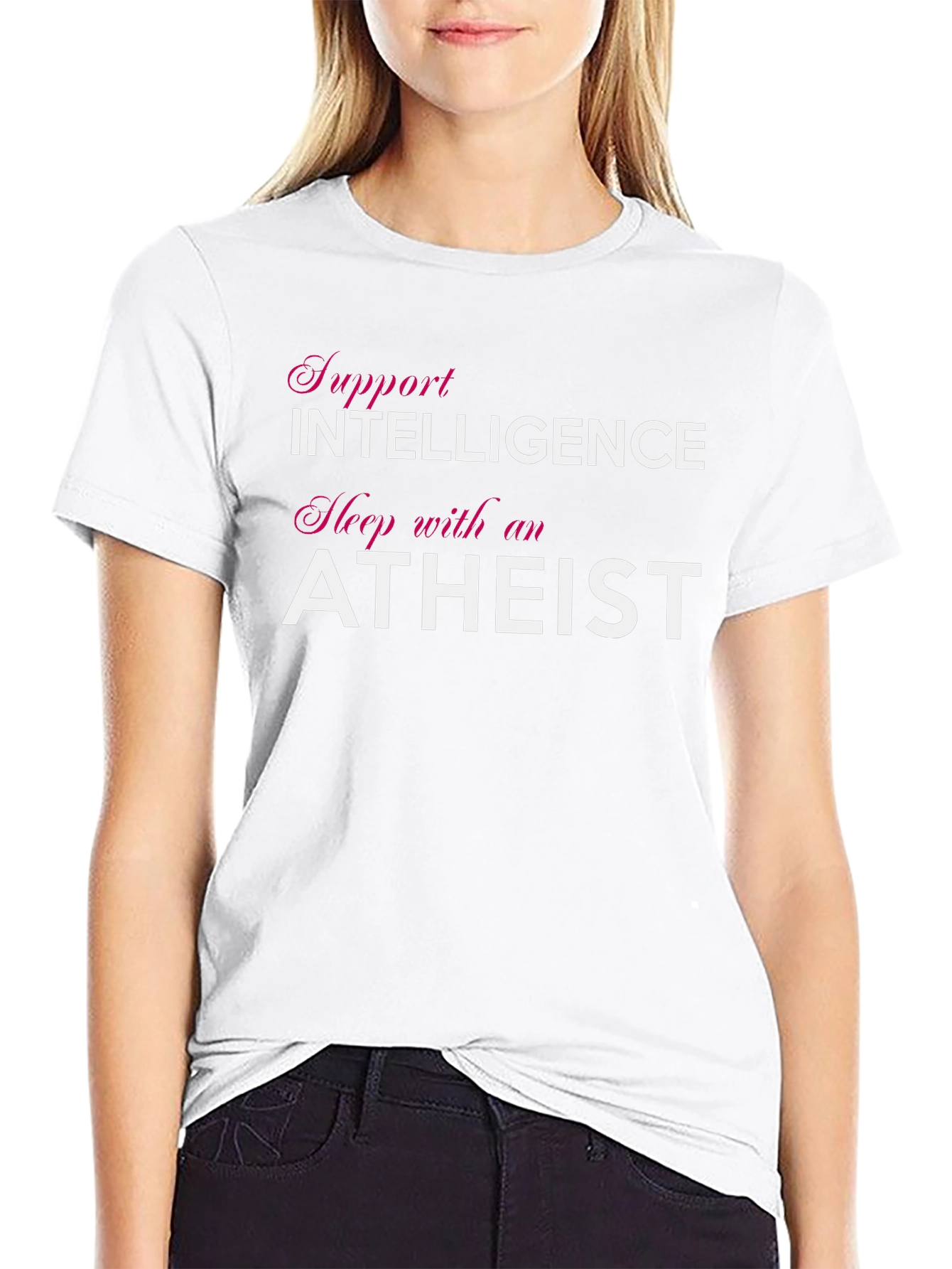 Support Intelligence Sleep with an Atheist T-Shirt