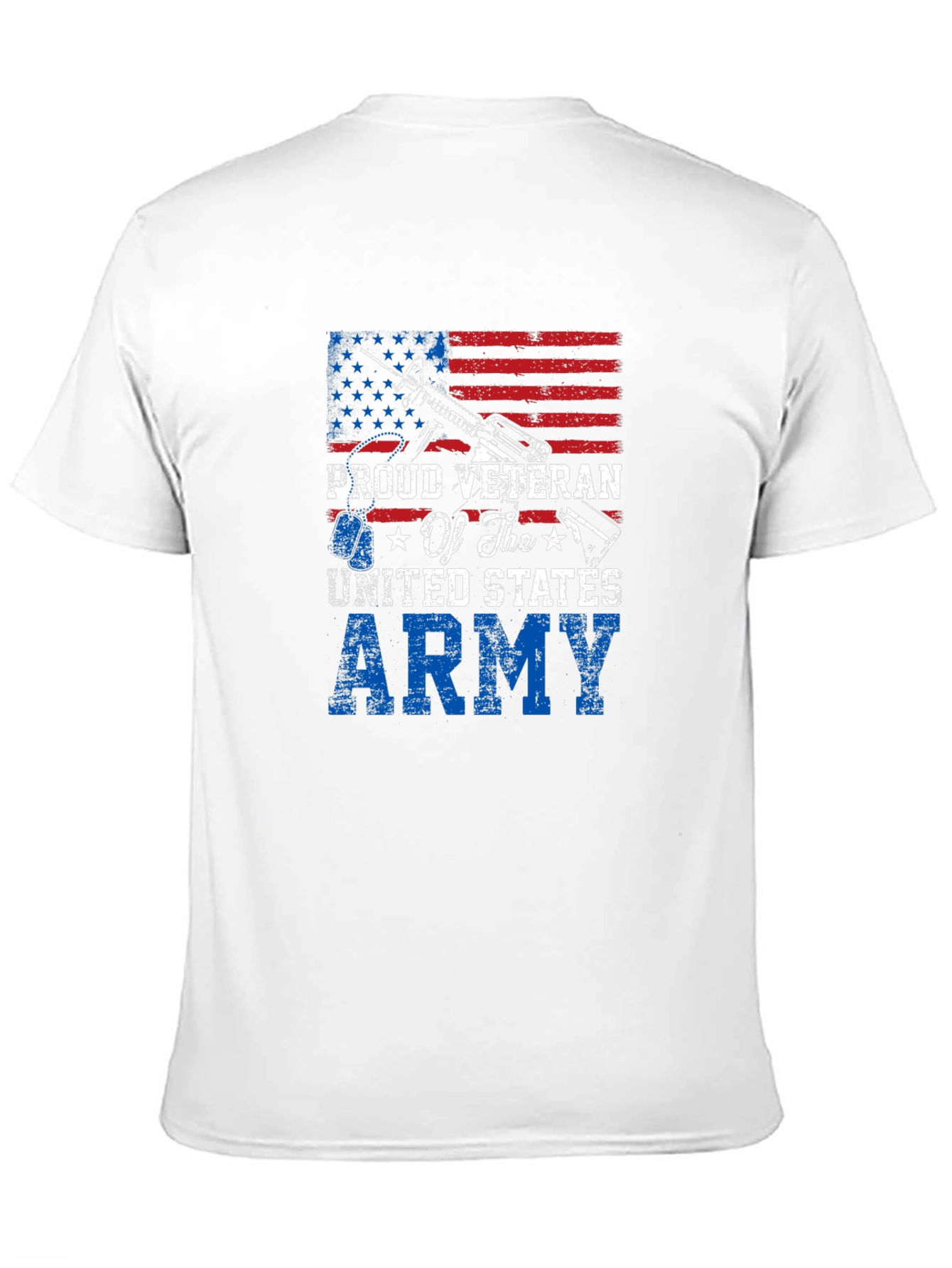Proud Veteran Army T-Shirt Patriotic USA Flag