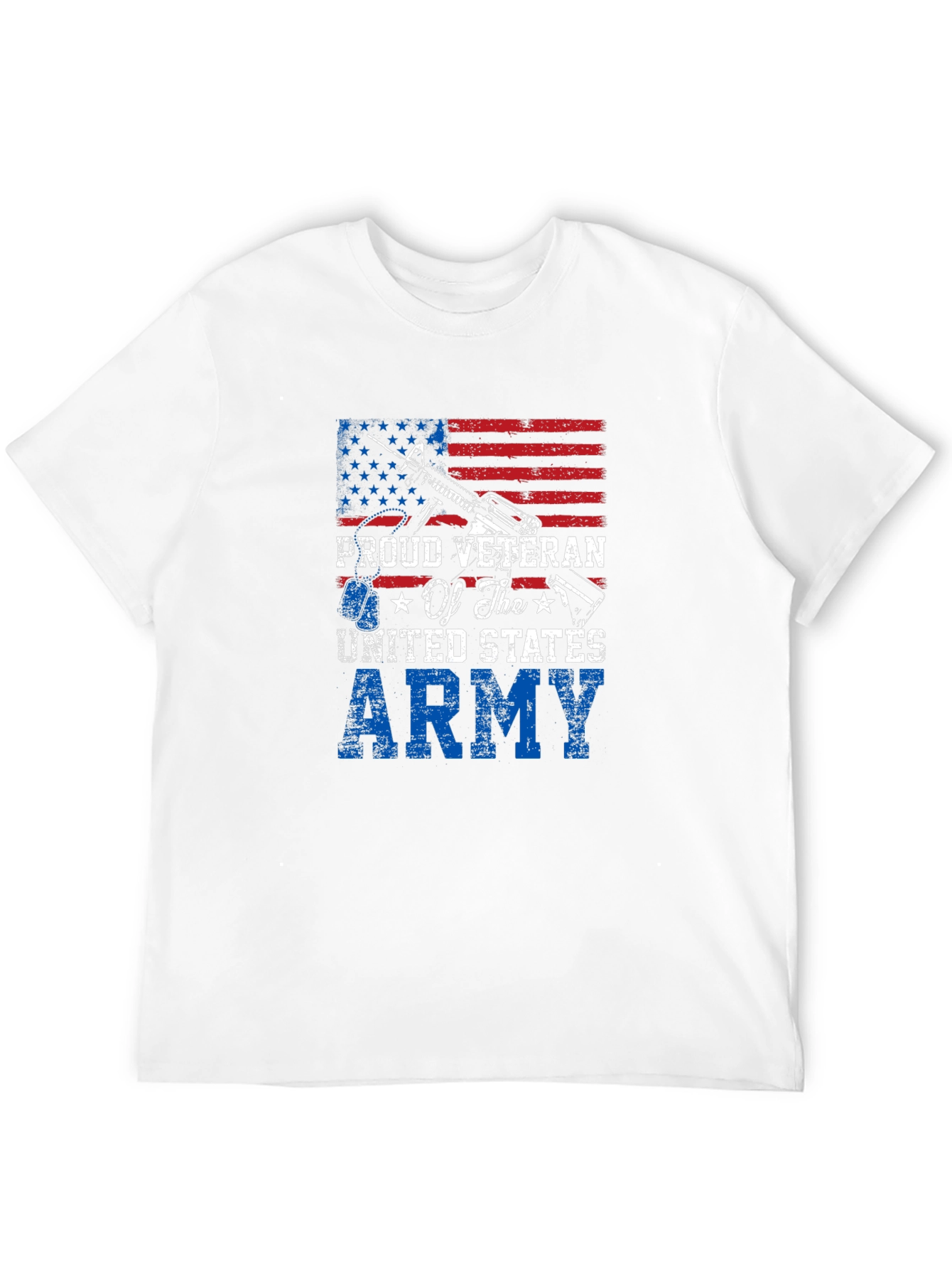 Proud Veteran Army T-Shirt Patriotic USA Flag