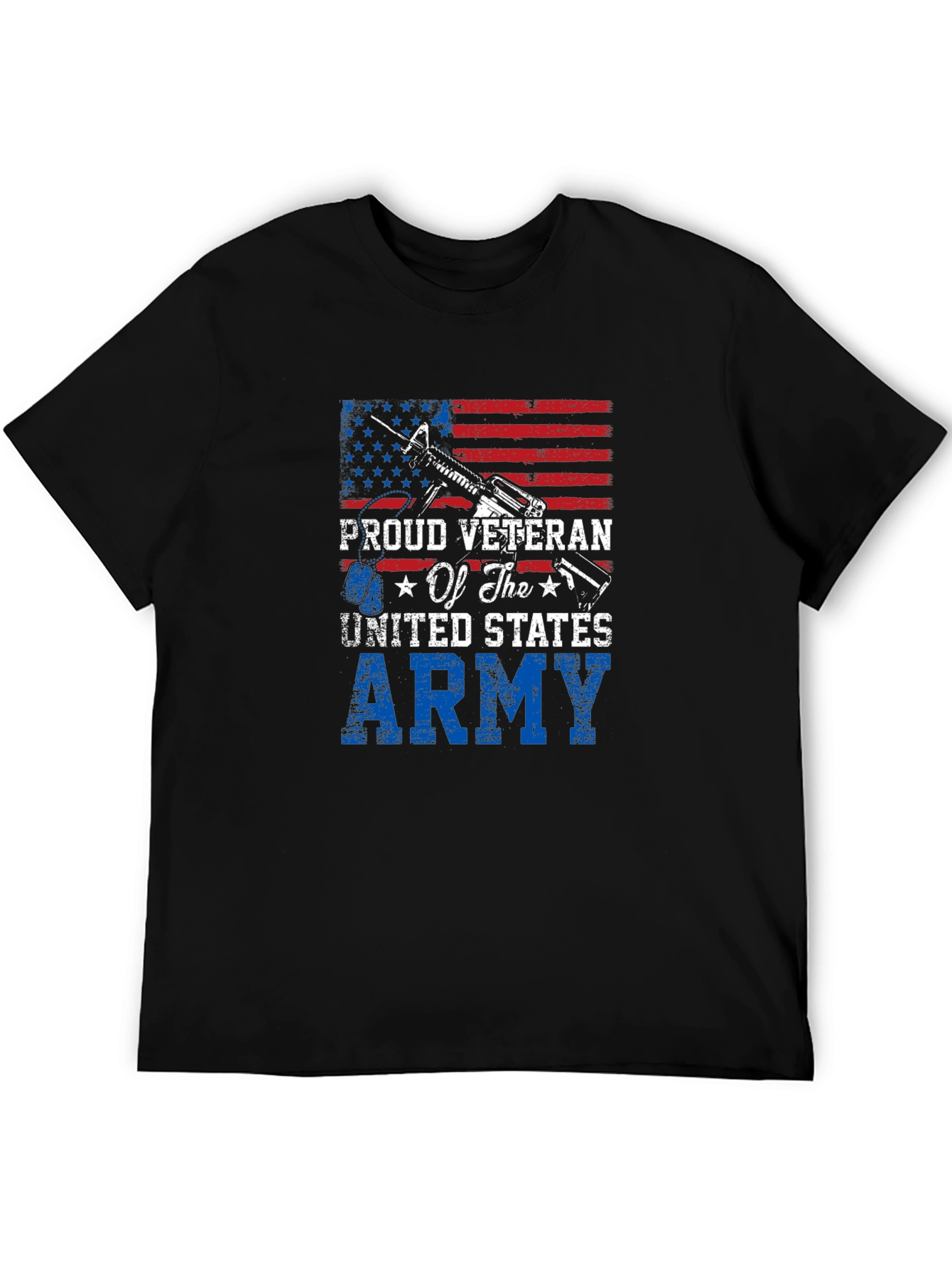 Proud Veteran Army T-Shirt Patriotic USA Flag