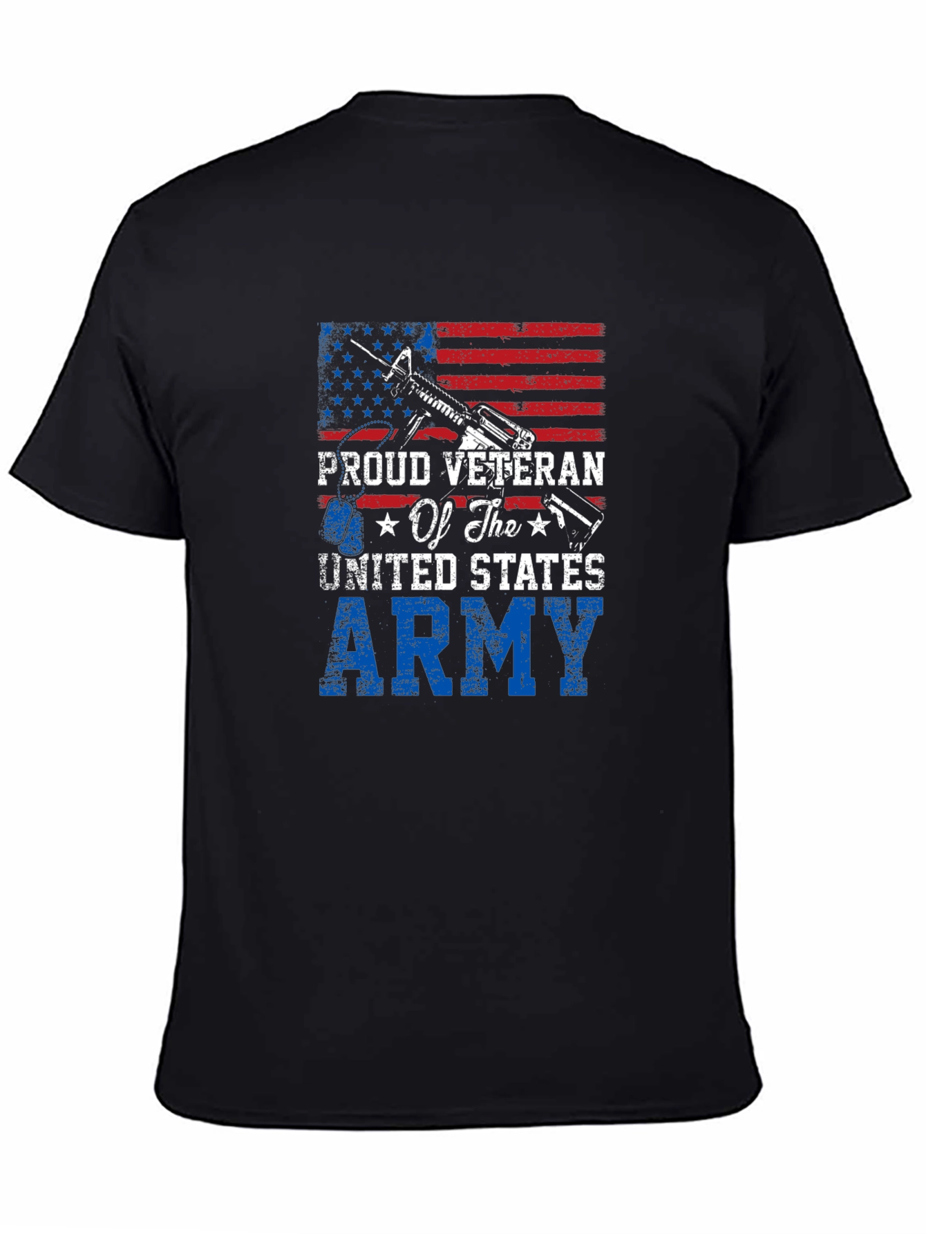 Proud Veteran Army T-Shirt Patriotic USA Flag