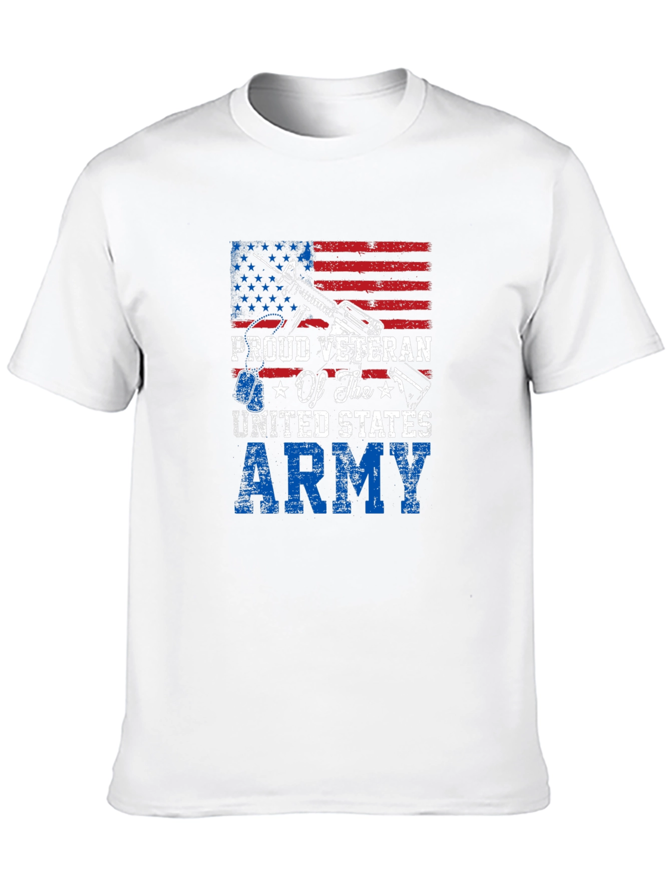 Proud Veteran Army T-Shirt Patriotic USA Flag