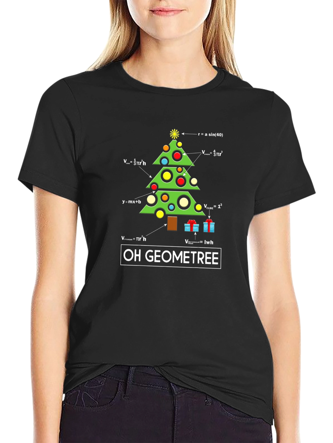 Oh Geometree Math Christmas T-Shirt