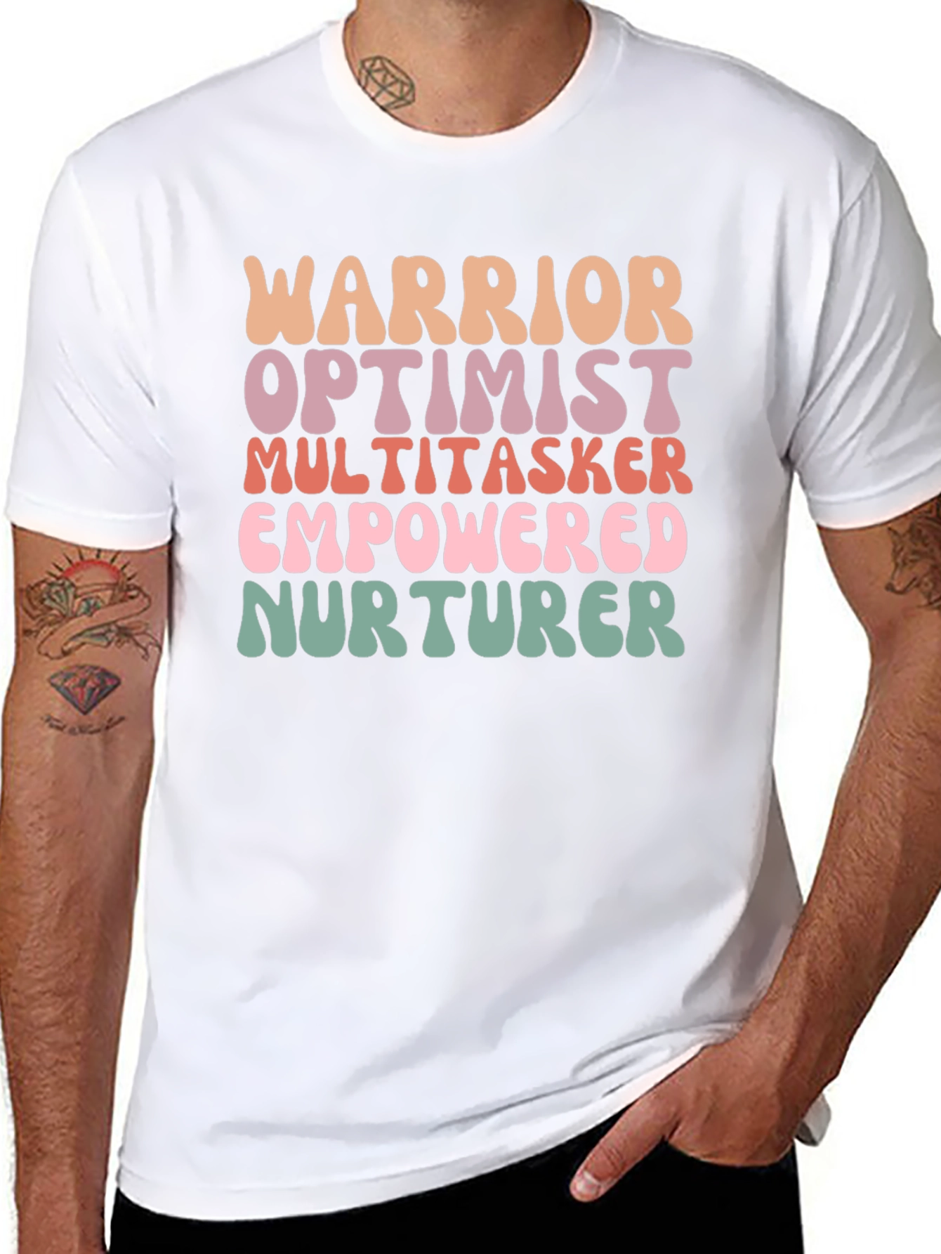 Empowered Woman Tee - Warrior Optimist Nurturer