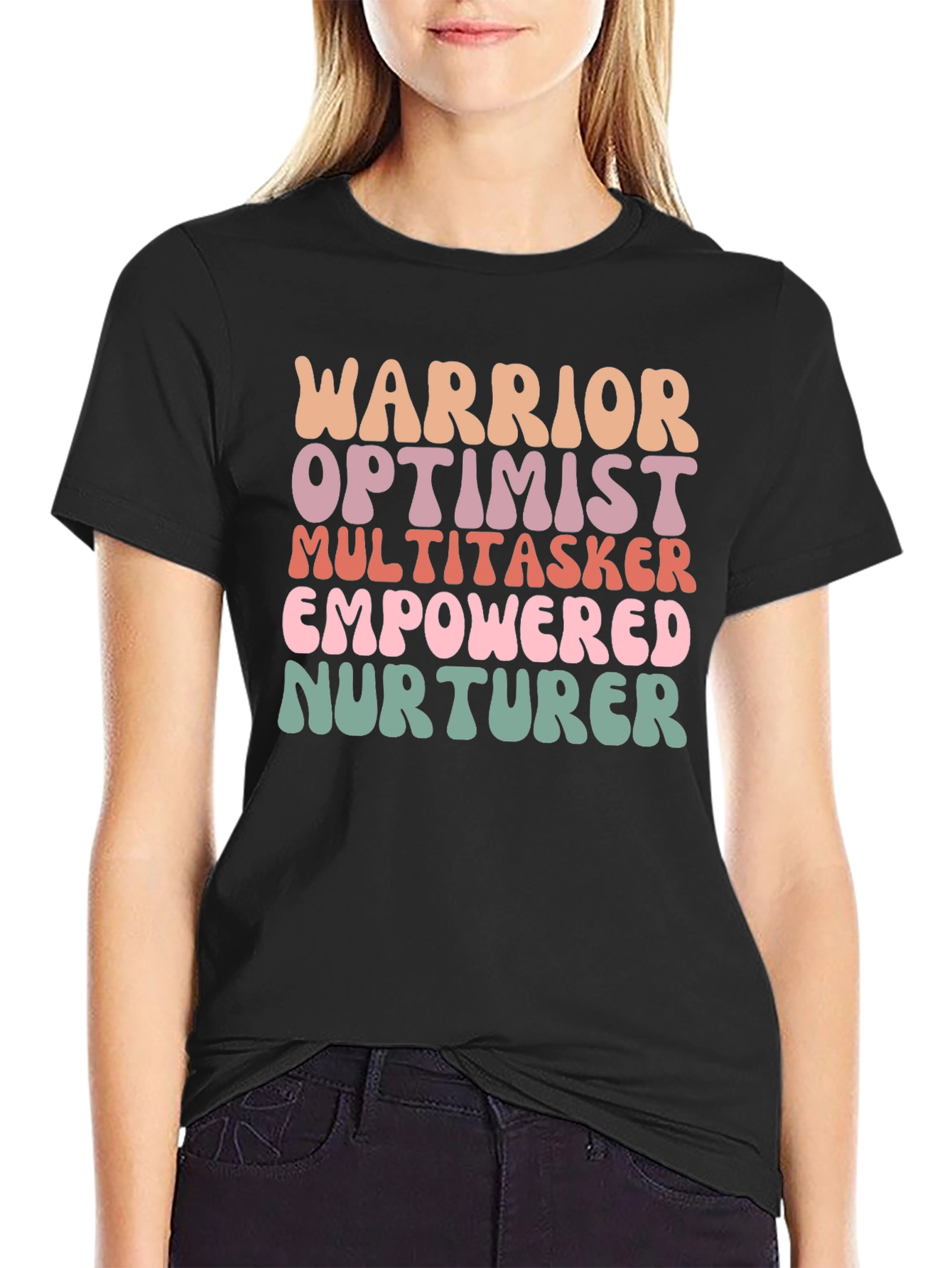Empowered Woman Tee - Warrior Optimist Nurturer