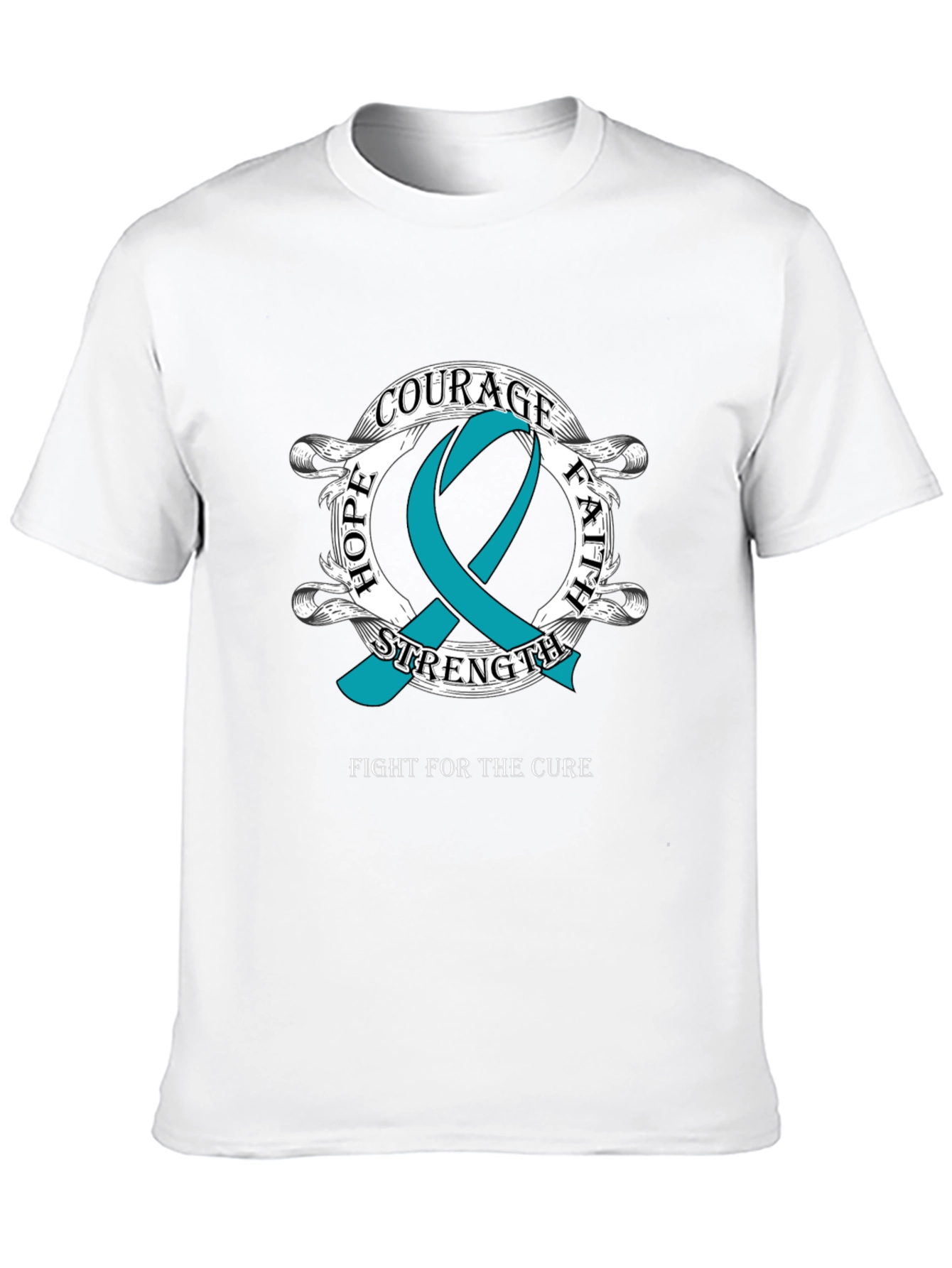 Courage Hope Faith Cancer Awareness T-Shirt