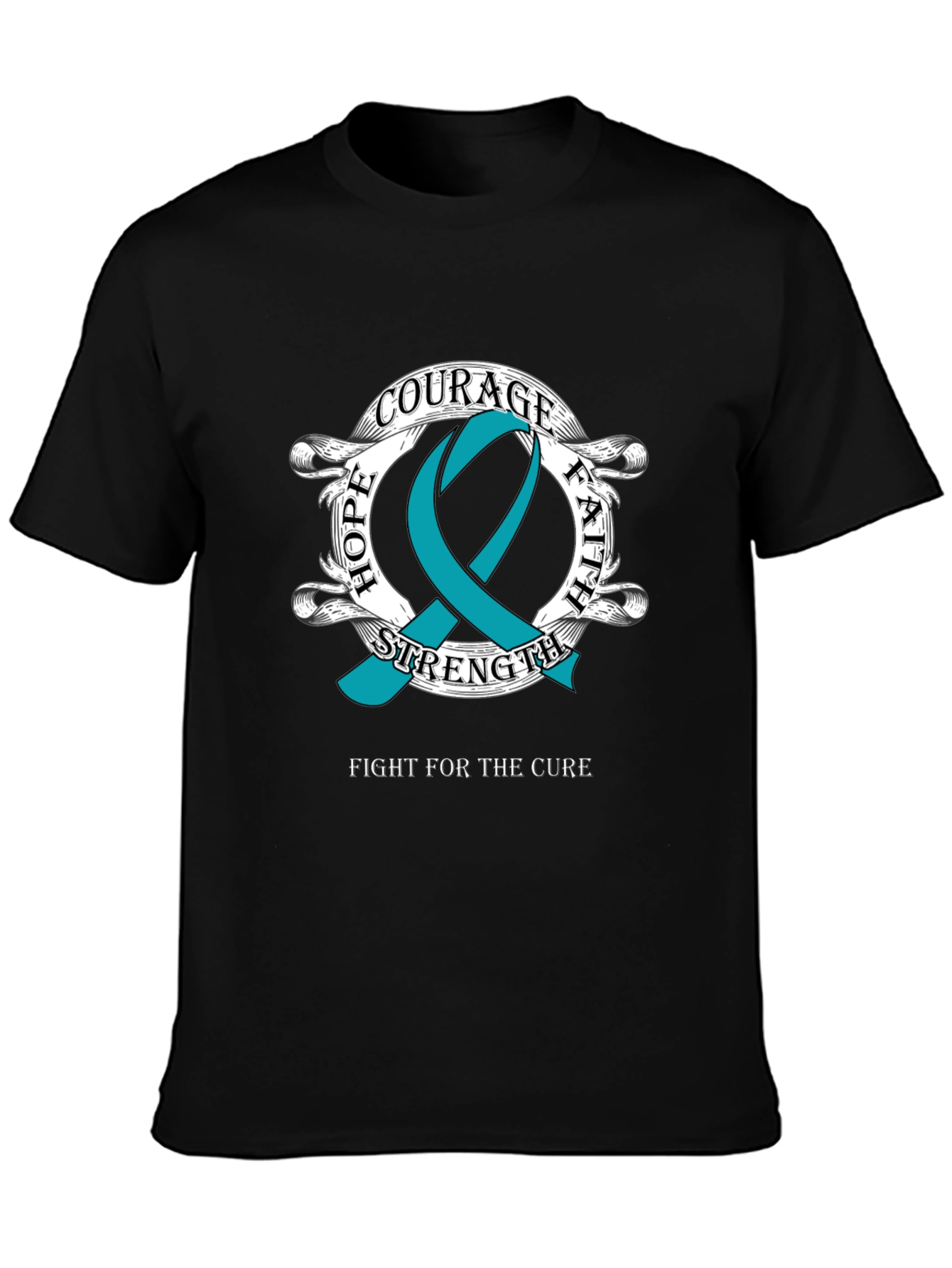 Courage Hope Faith Cancer Awareness T-Shirt