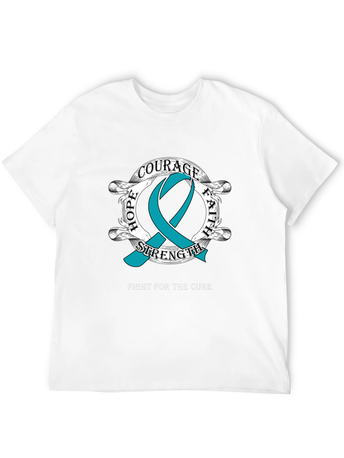 Courage Hope Faith Cancer Awareness T-Shirt