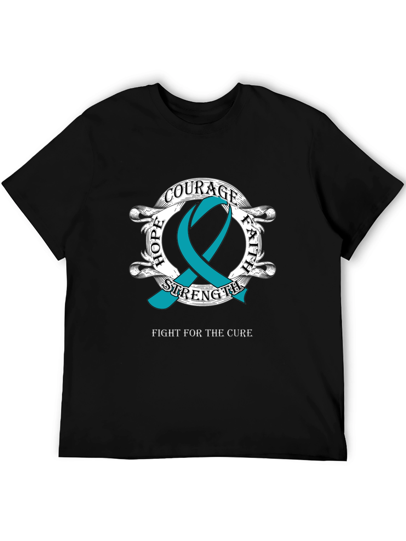 Courage Hope Faith Cancer Awareness T-Shirt
