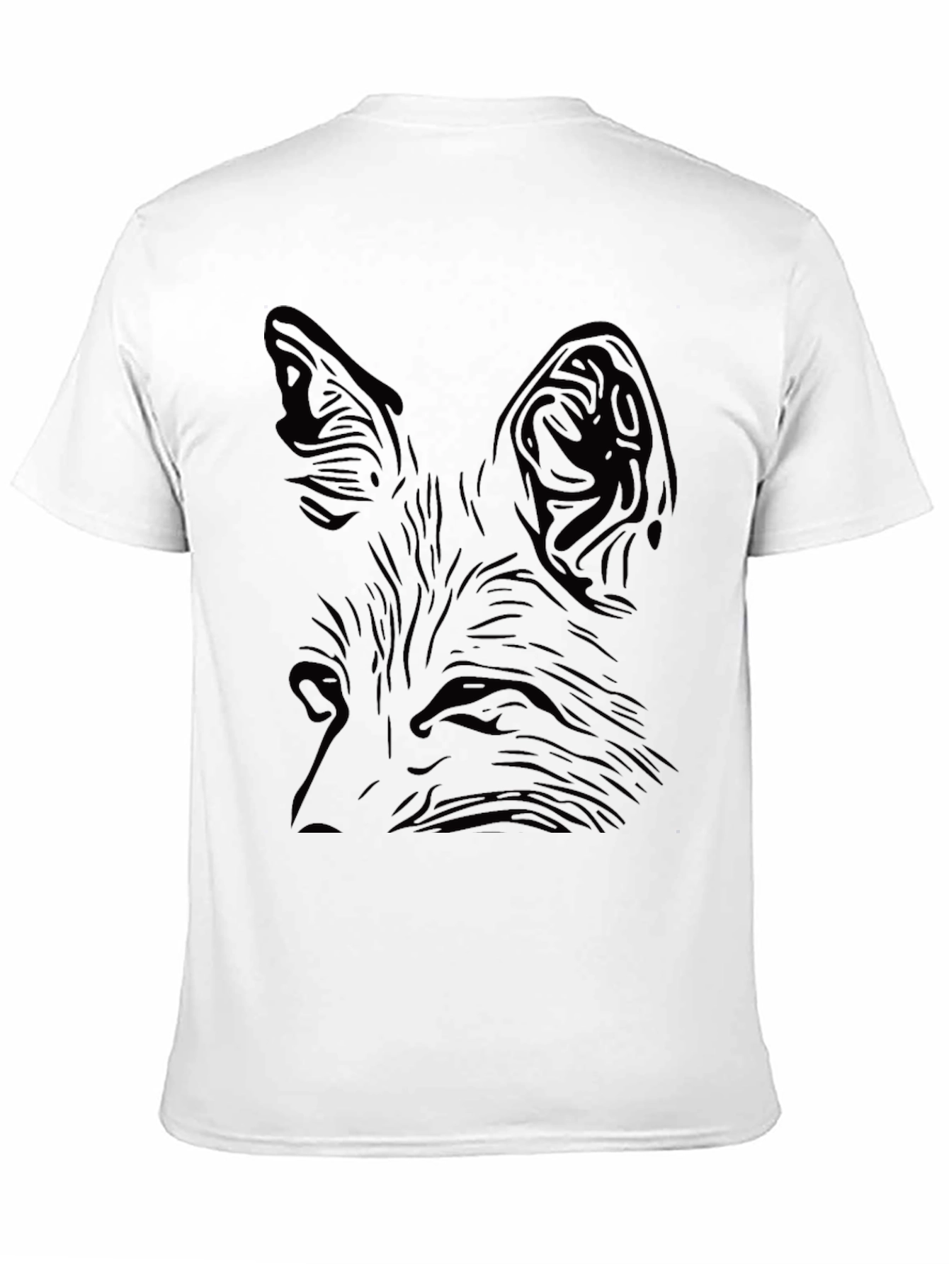 Mens Black Fox Graphic Print T-Shirt