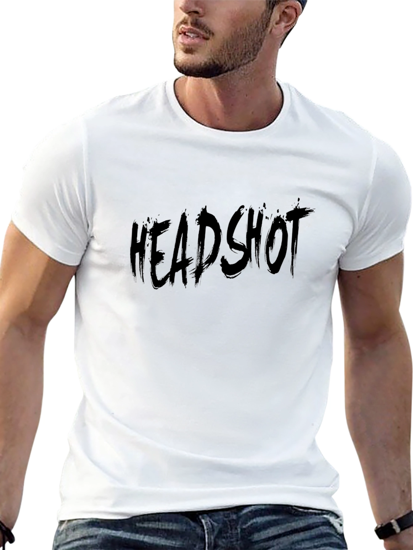 Headshot Black Graphic T-Shirt
