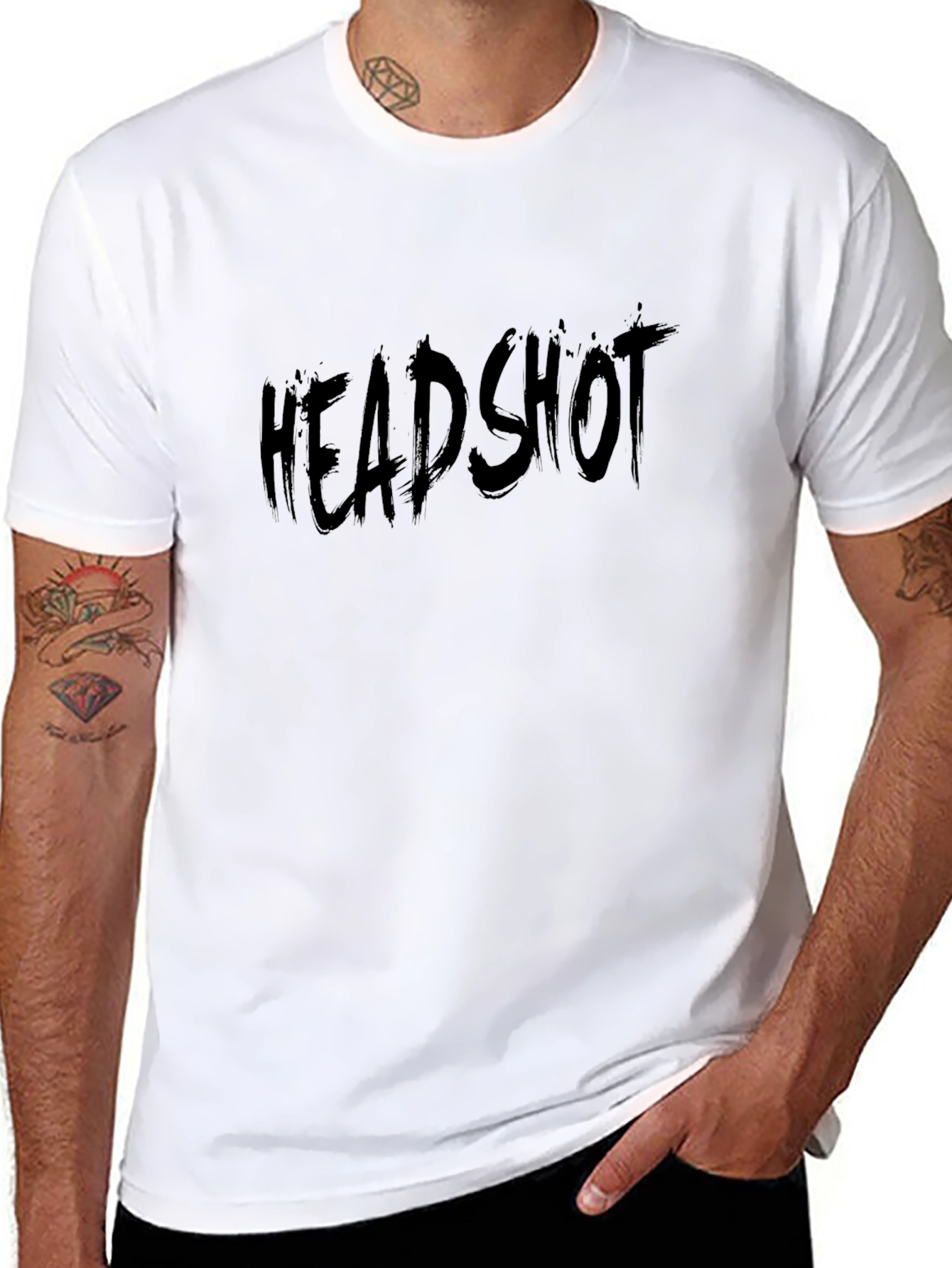 Headshot Black Graphic T-Shirt