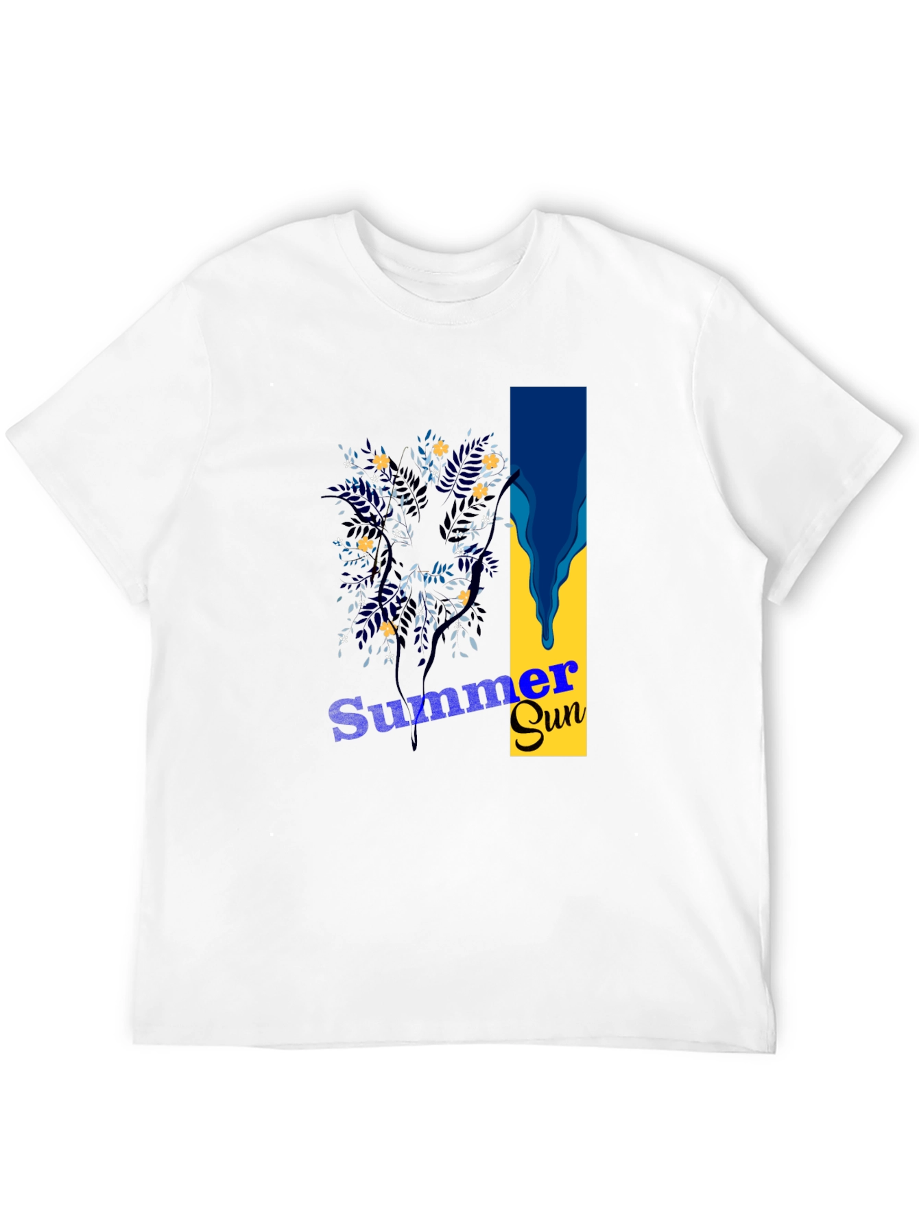 Summer Sun Graphic Tee - Stylish Mens Black T-Shirt