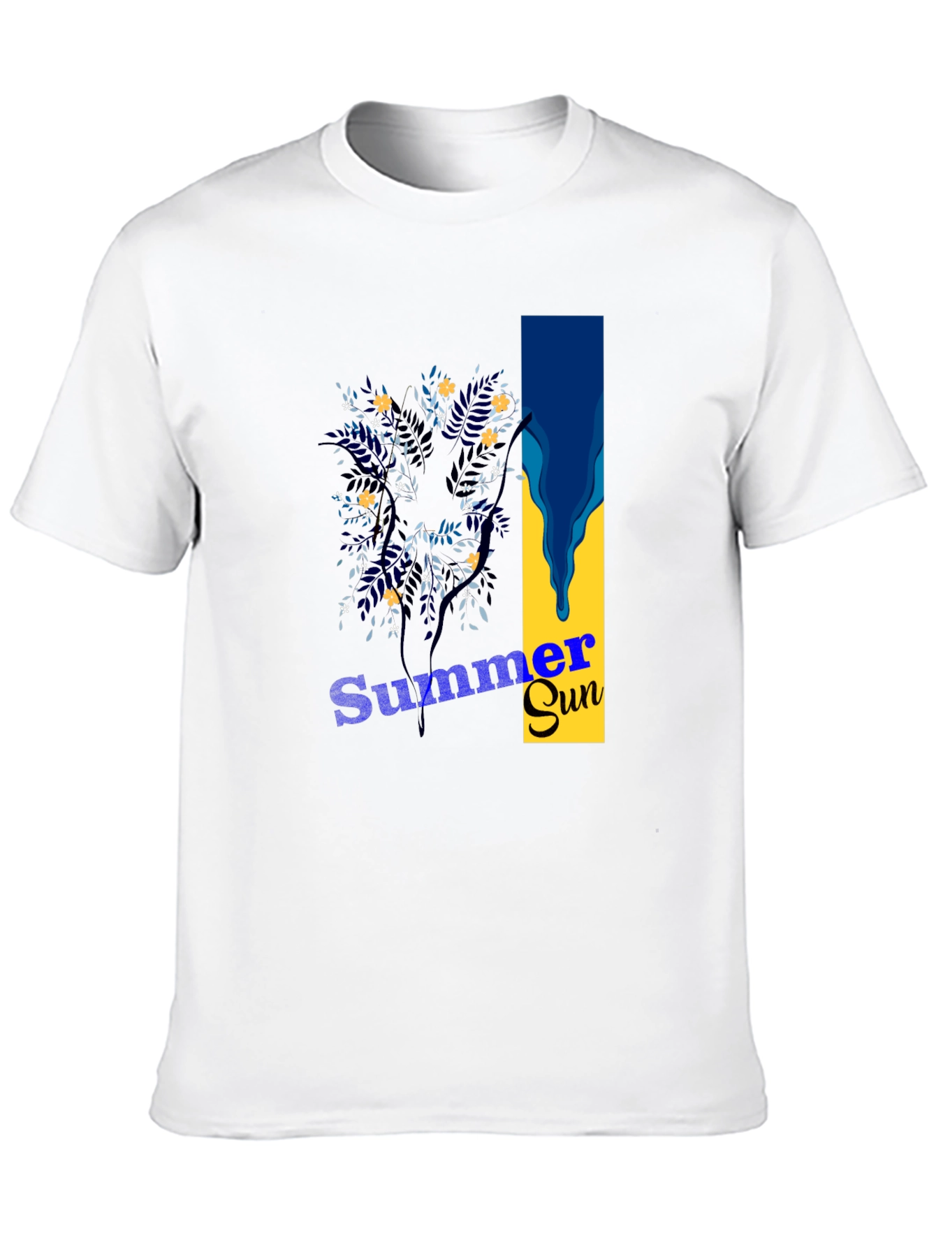 Summer Sun Graphic Tee - Stylish Mens Black T-Shirt