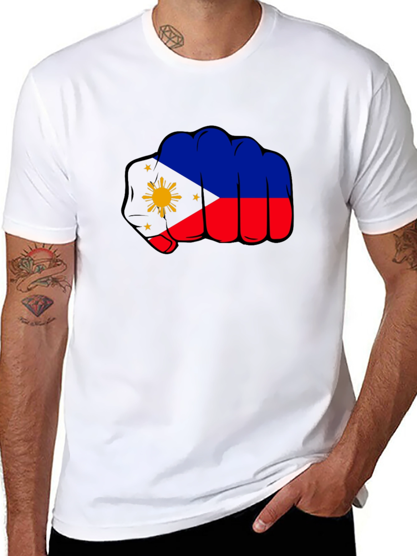 Philippines Fist Flag Graphic Tee