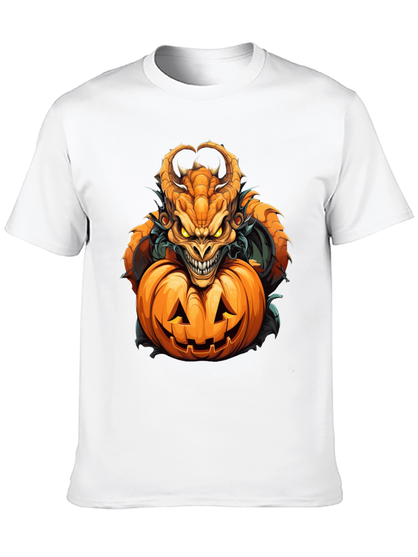 Monster Pumpkin Graphic Tee - Halloween Style