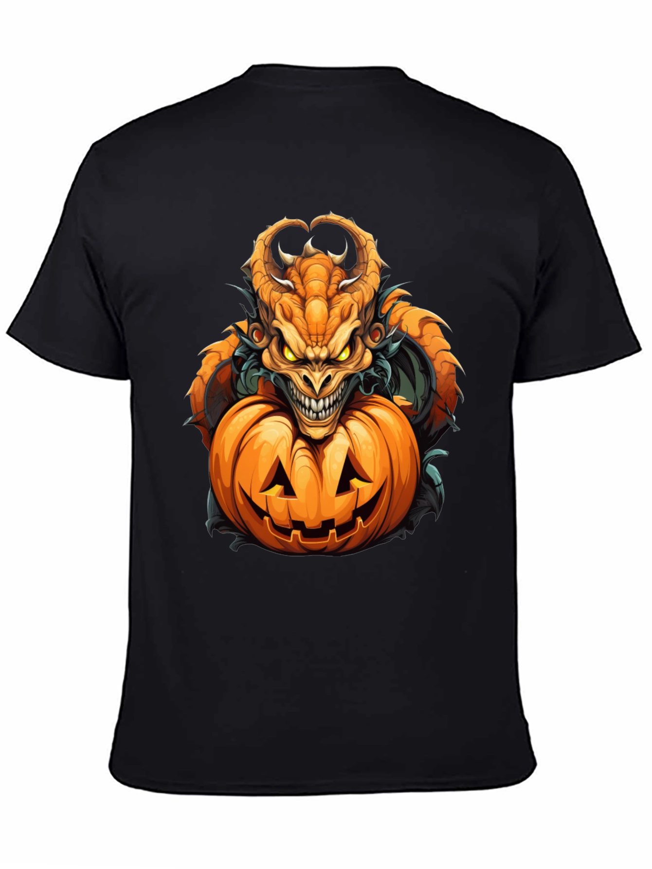 Monster Pumpkin Graphic Tee - Halloween Style