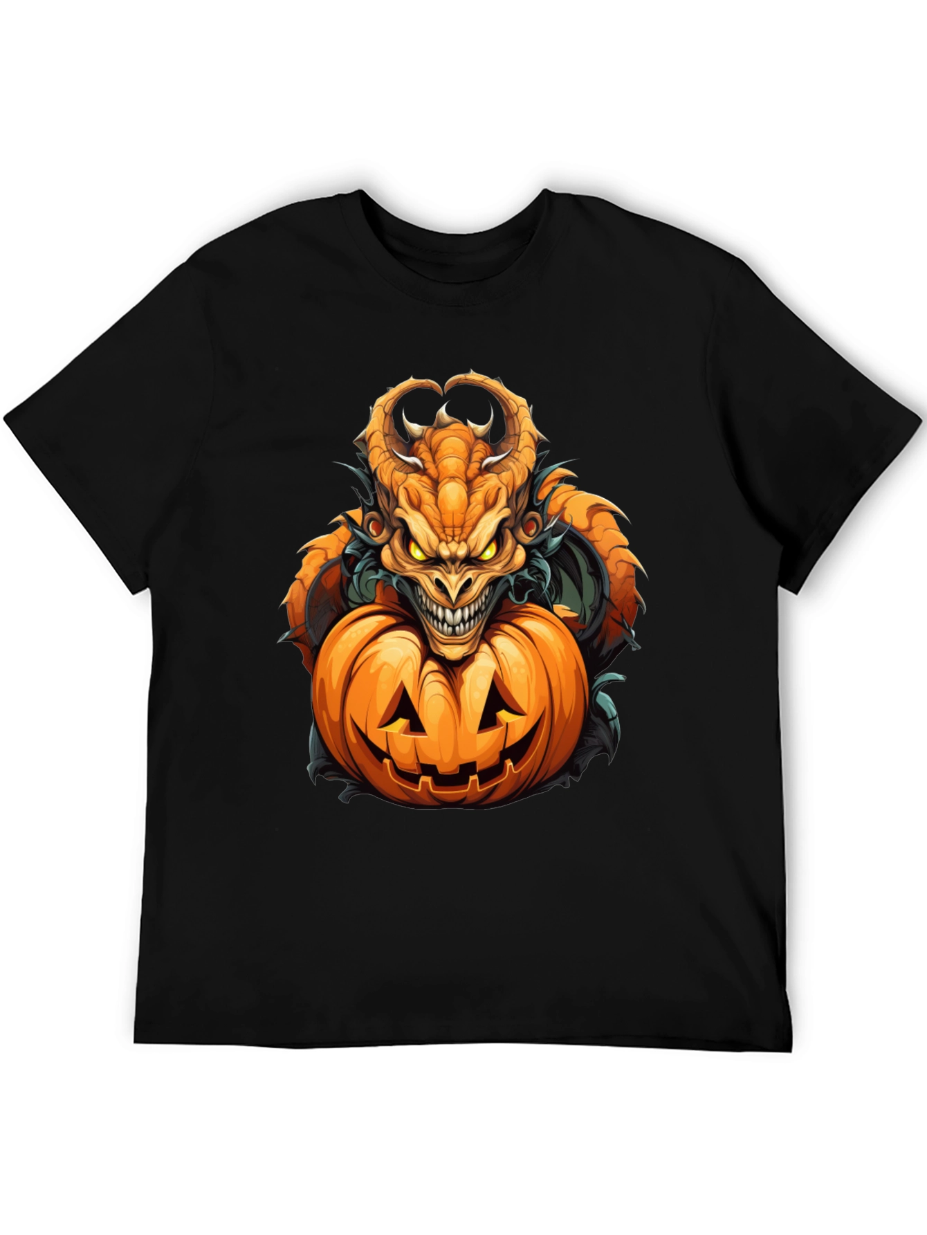 Monster Pumpkin Graphic Tee - Halloween Style
