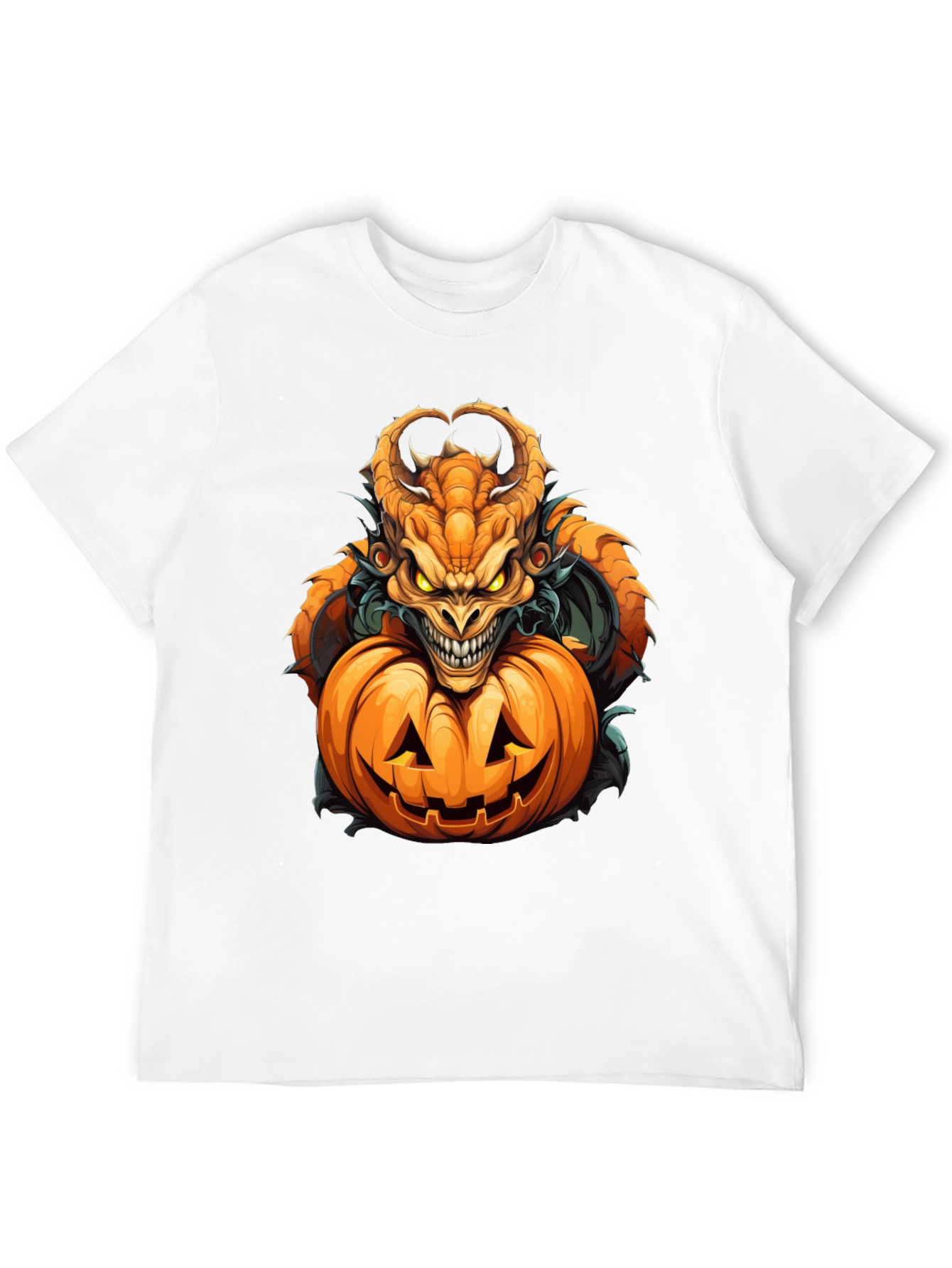 Monster Pumpkin Graphic Tee - Halloween Style