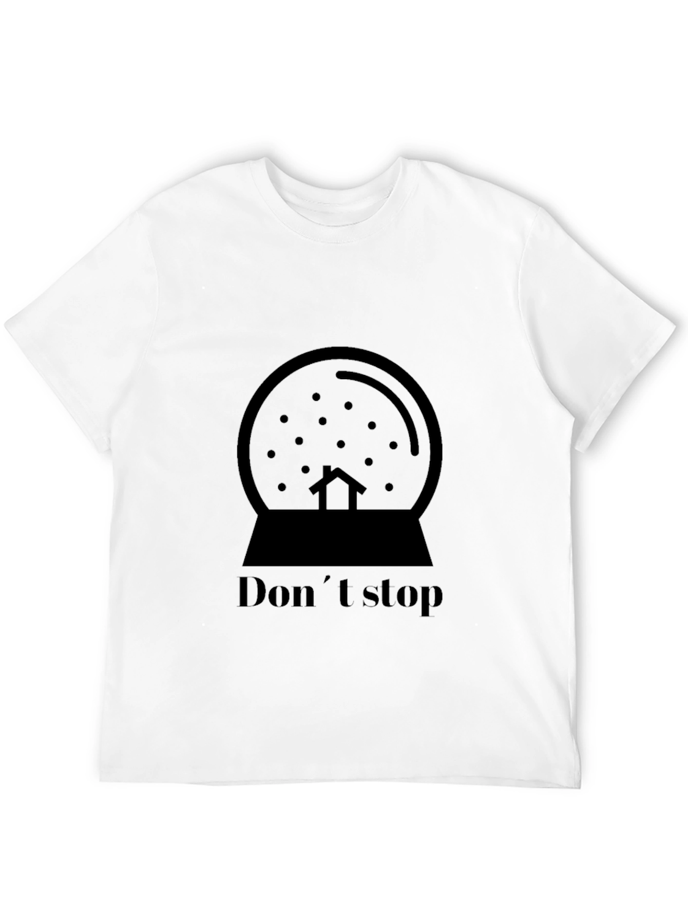 Dont Stop Snow Globe Graphic Tee - Black