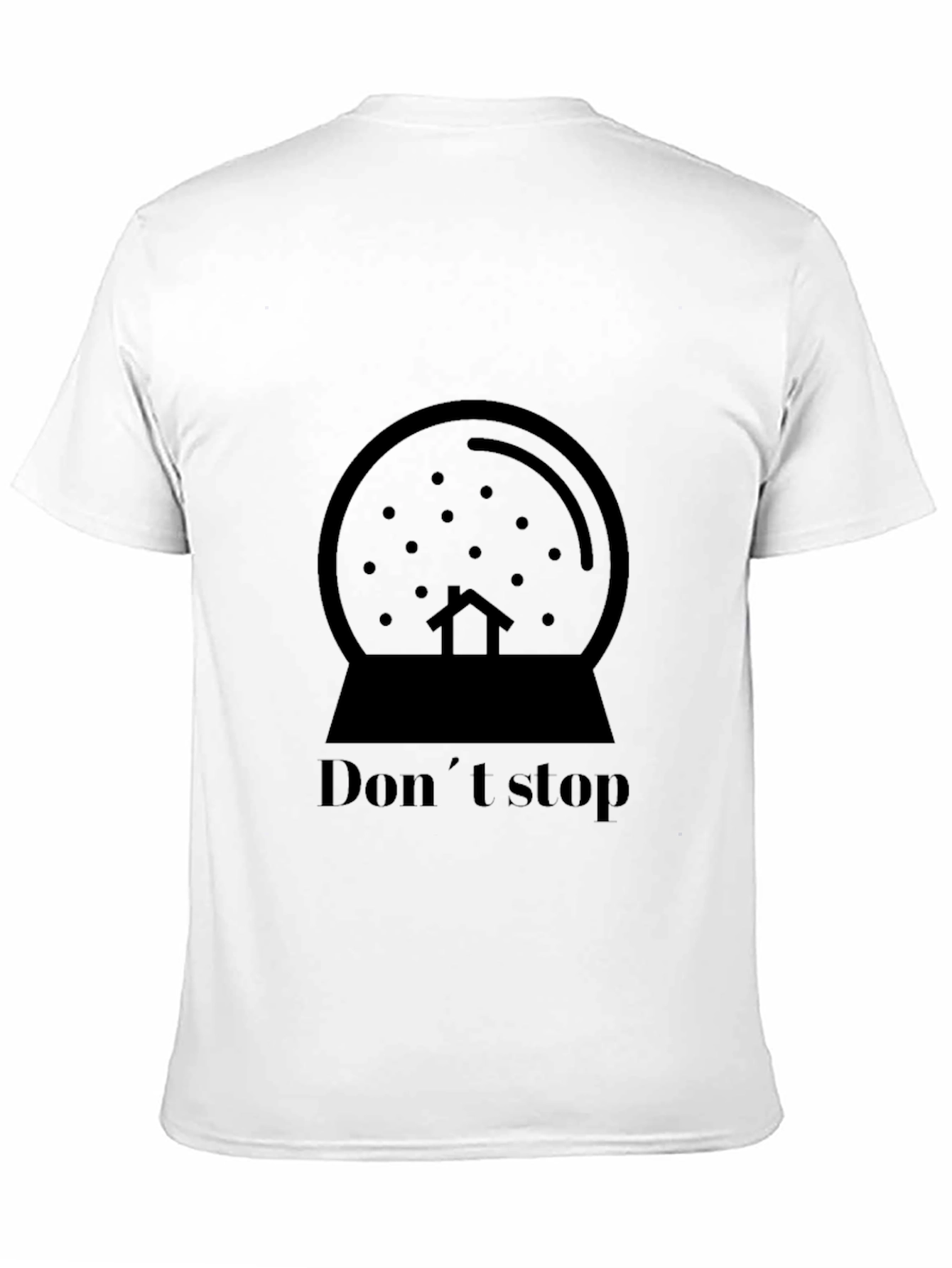 Dont Stop Snow Globe Graphic Tee - Black