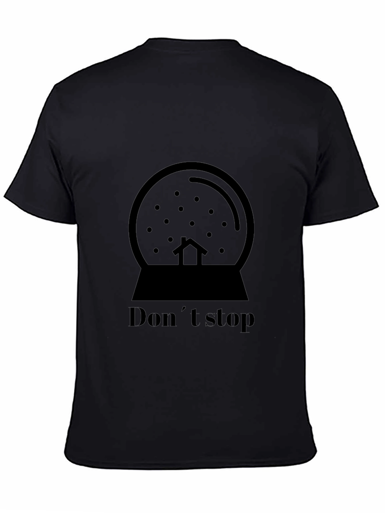 Dont Stop Snow Globe Graphic Tee - Black