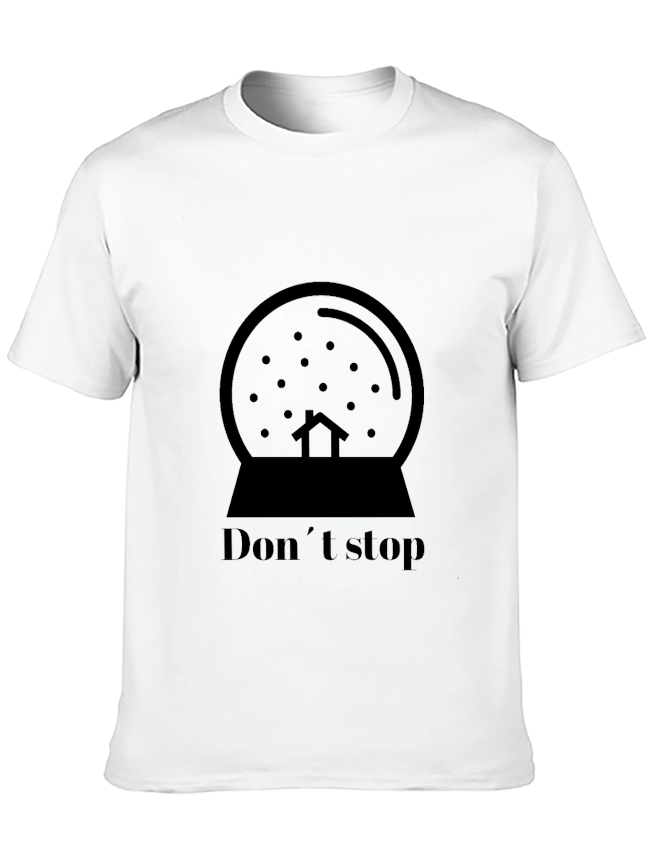 Dont Stop Snow Globe Graphic Tee - Black