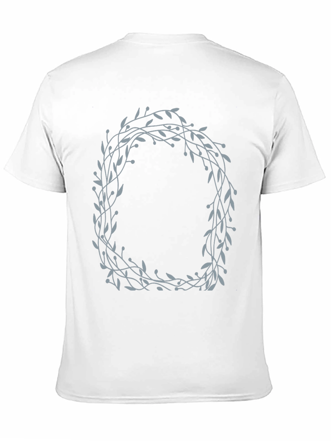 Botanical Wreath Graphic T-Shirt - Black