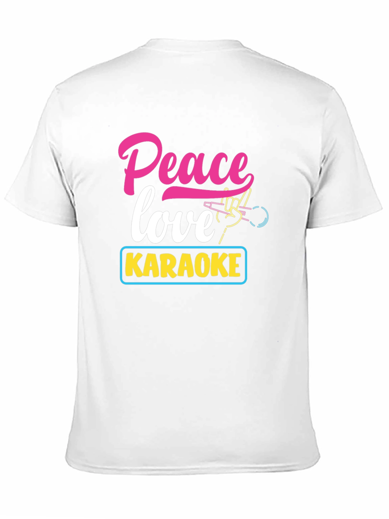 Peace Love Karaoke T-Shirt - Fun Music Tee
