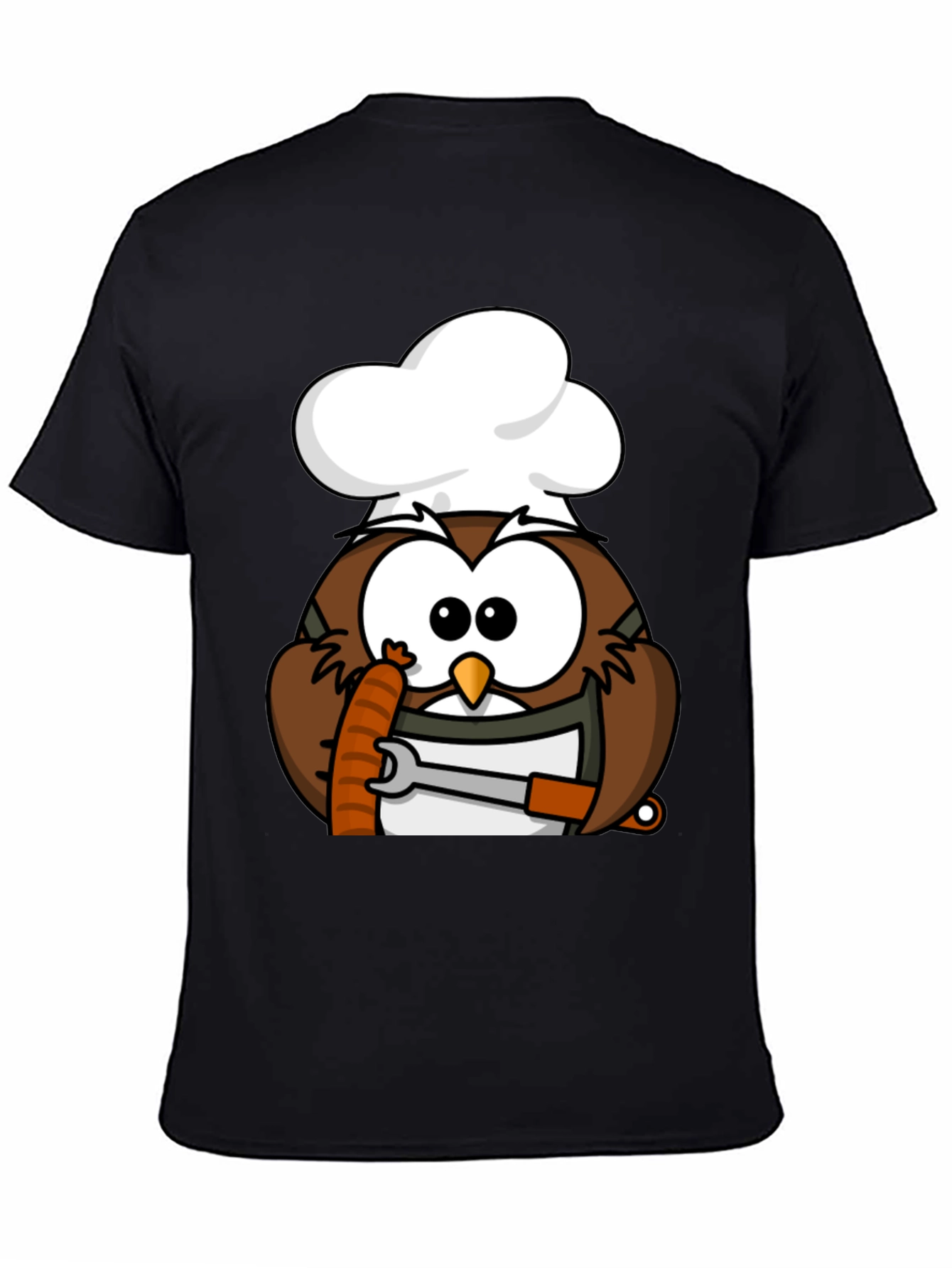 Chef Owl T-Shirt - Funny Cartoon Cook Tee
