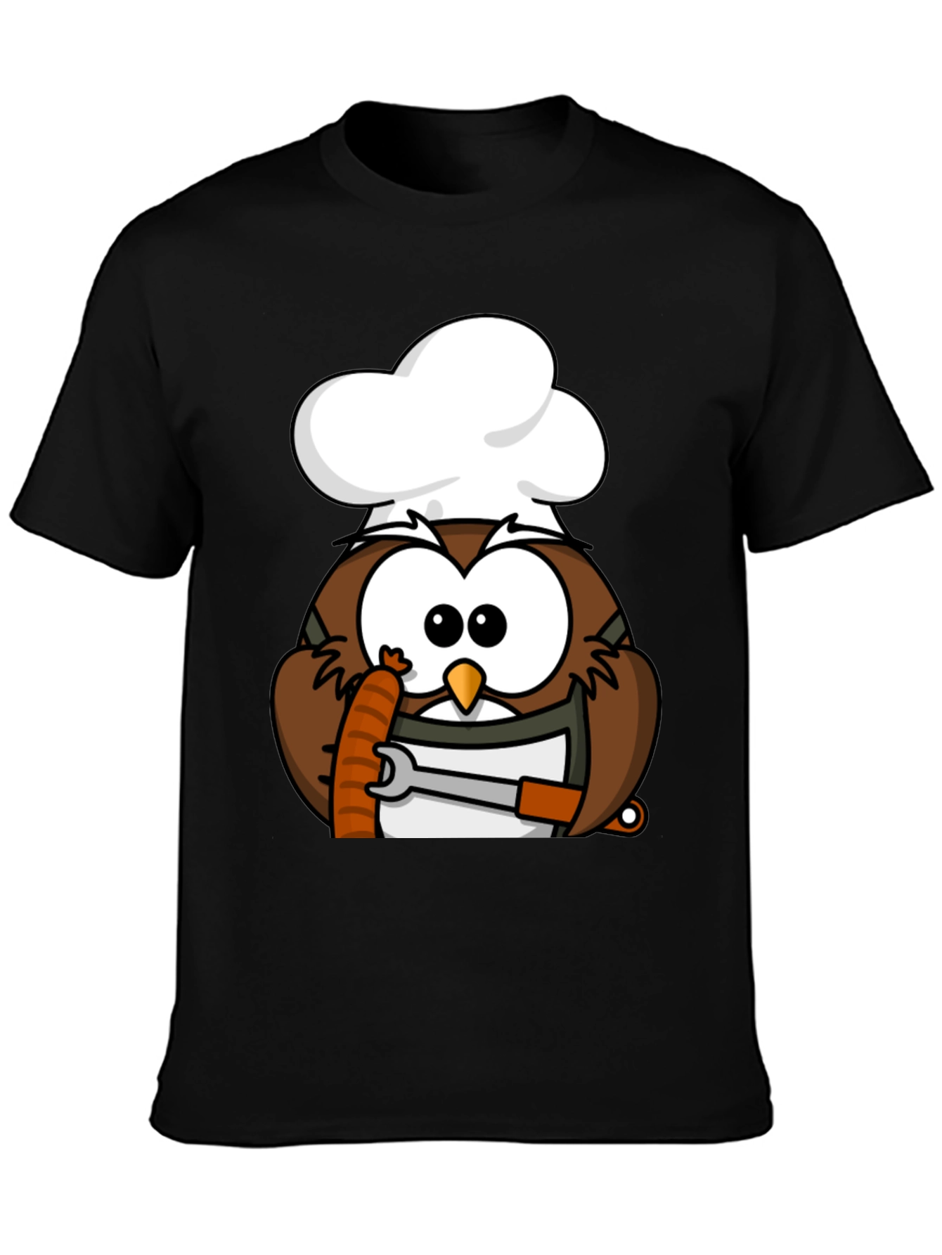 Chef Owl T-Shirt - Funny Cartoon Cook Tee