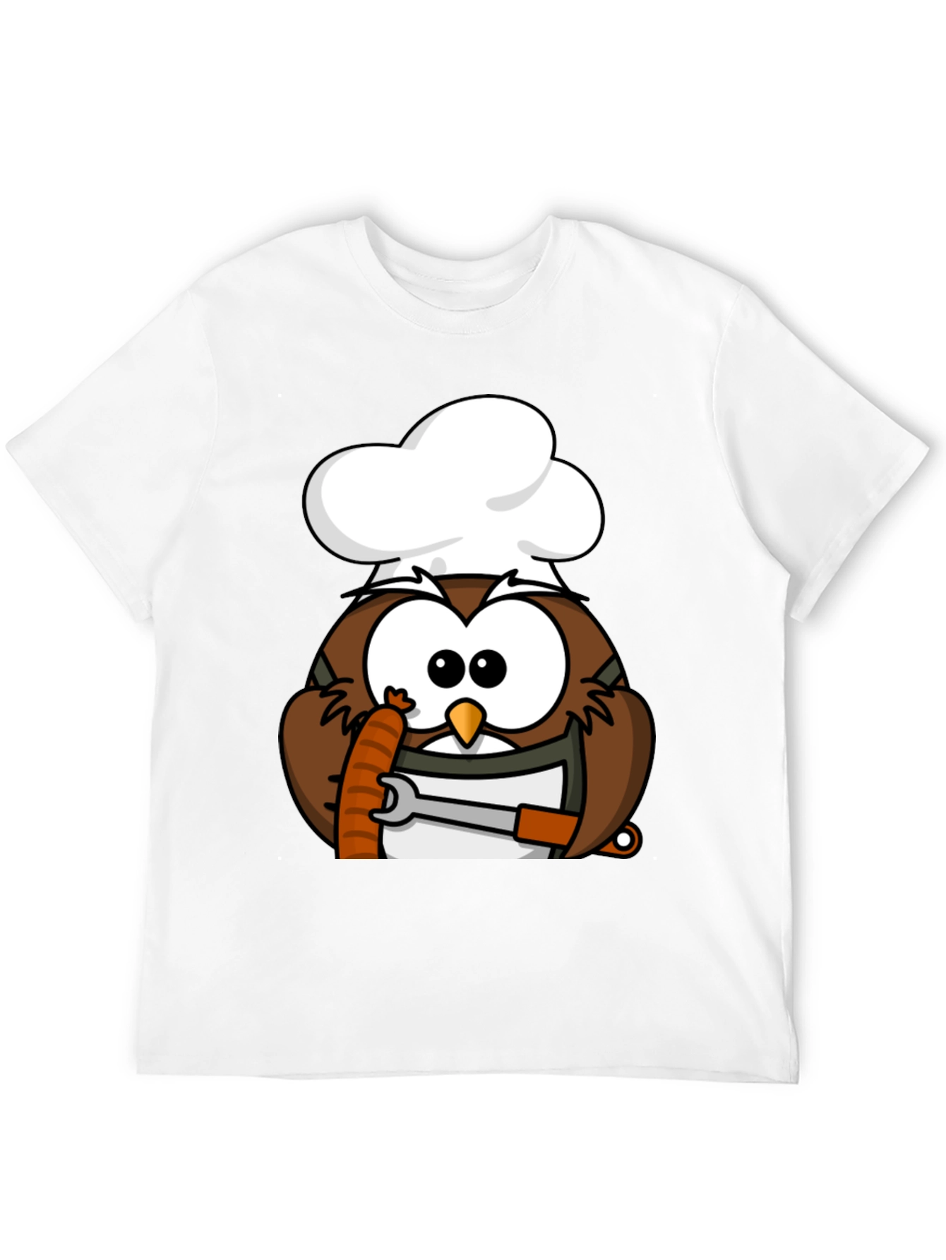 Chef Owl T-Shirt - Funny Cartoon Cook Tee