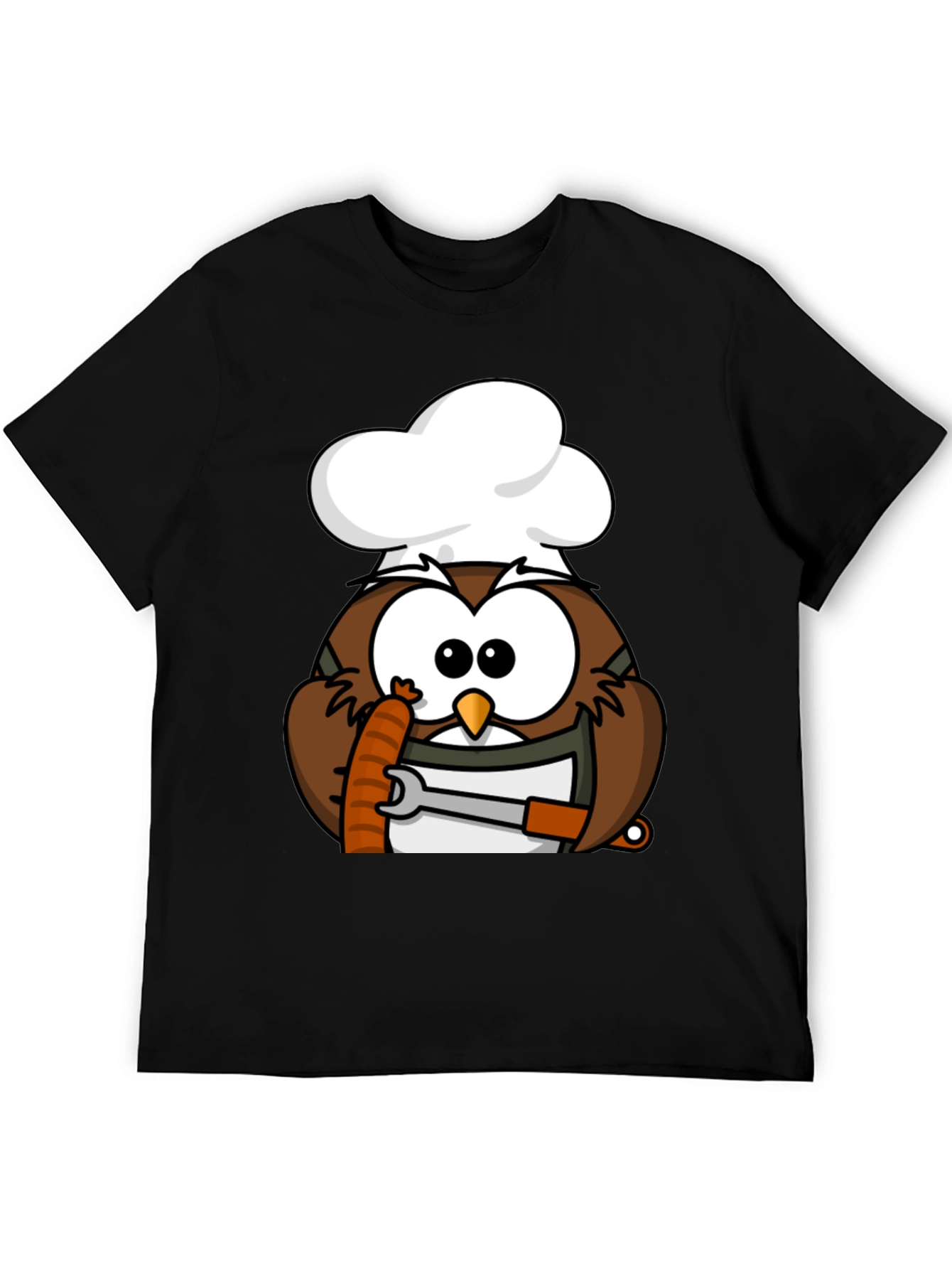 Chef Owl T-Shirt - Funny Cartoon Cook Tee