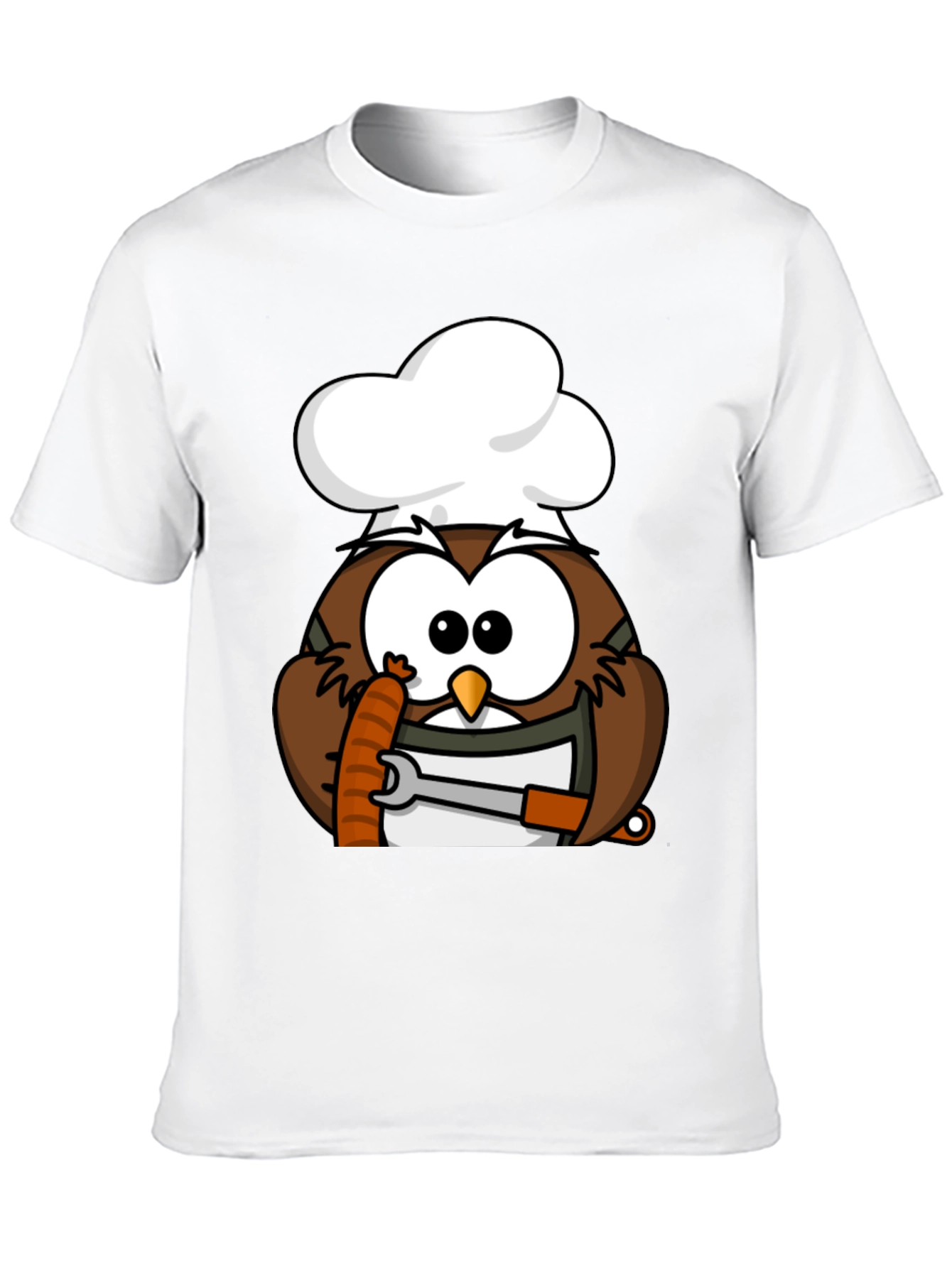 Chef Owl T-Shirt - Funny Cartoon Cook Tee
