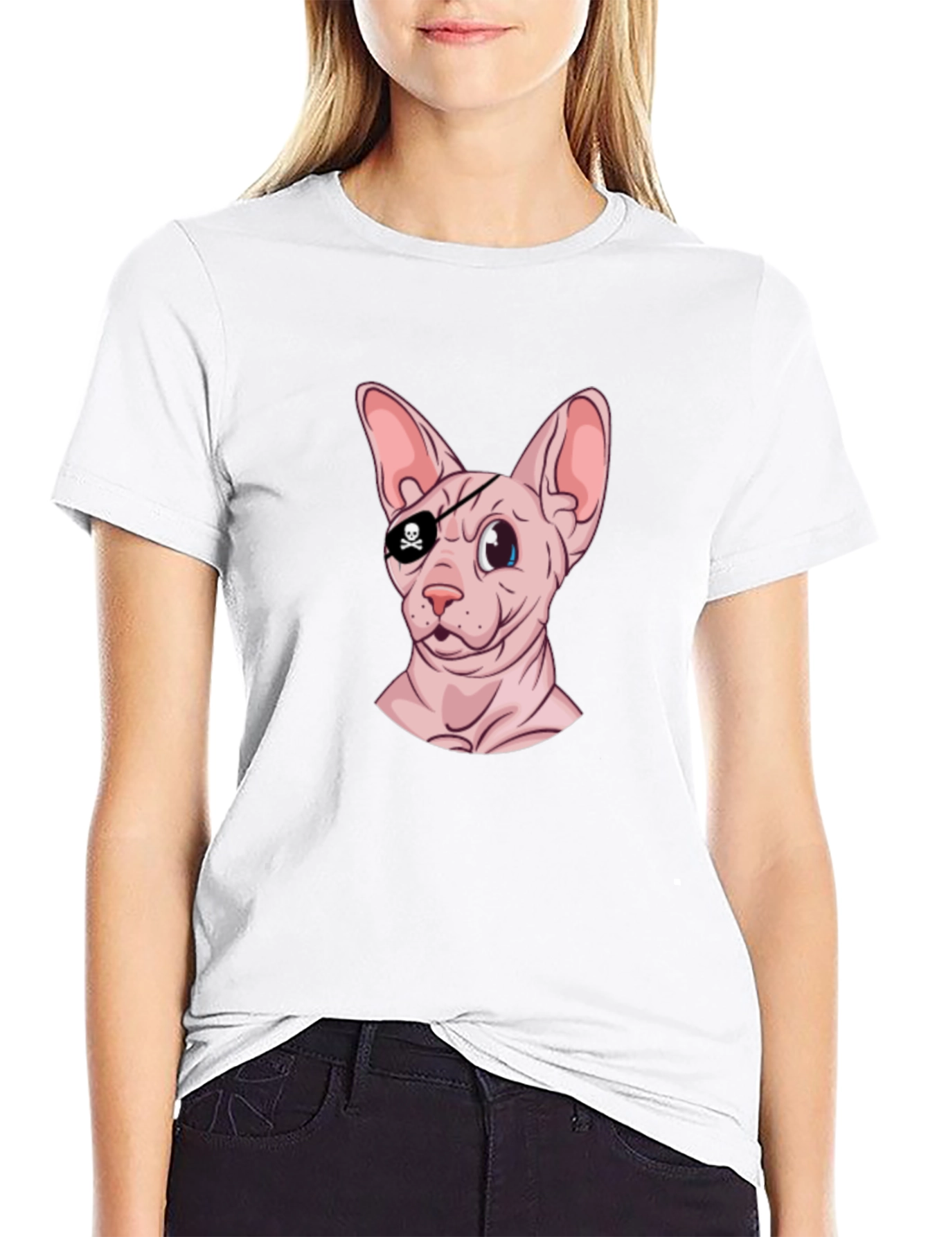 Pirate Cat T-Shirt - Funny Sphynx Cat Graphic Tee