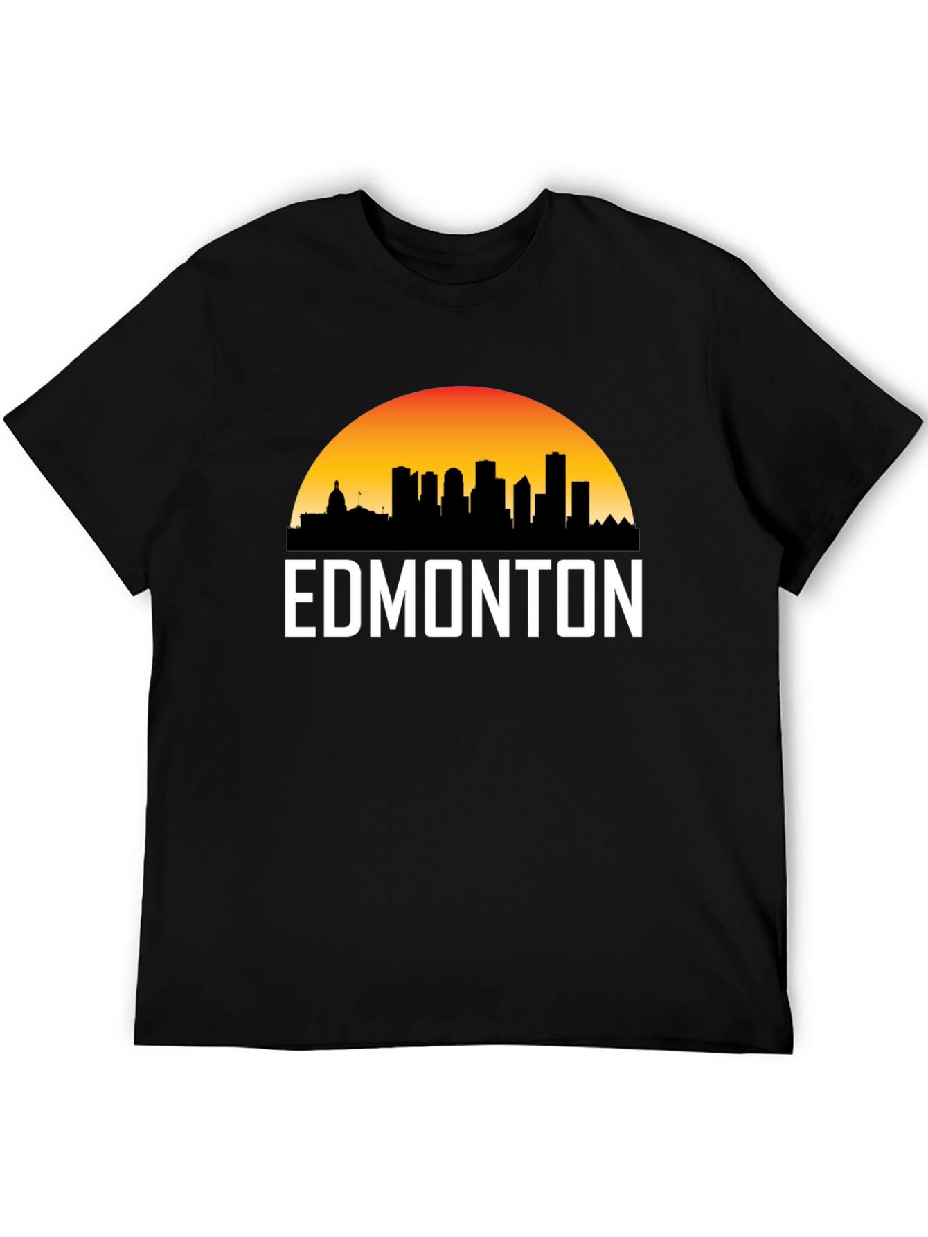 Edmonton Skyline T-Shirt - Cityscape Sunset Tee