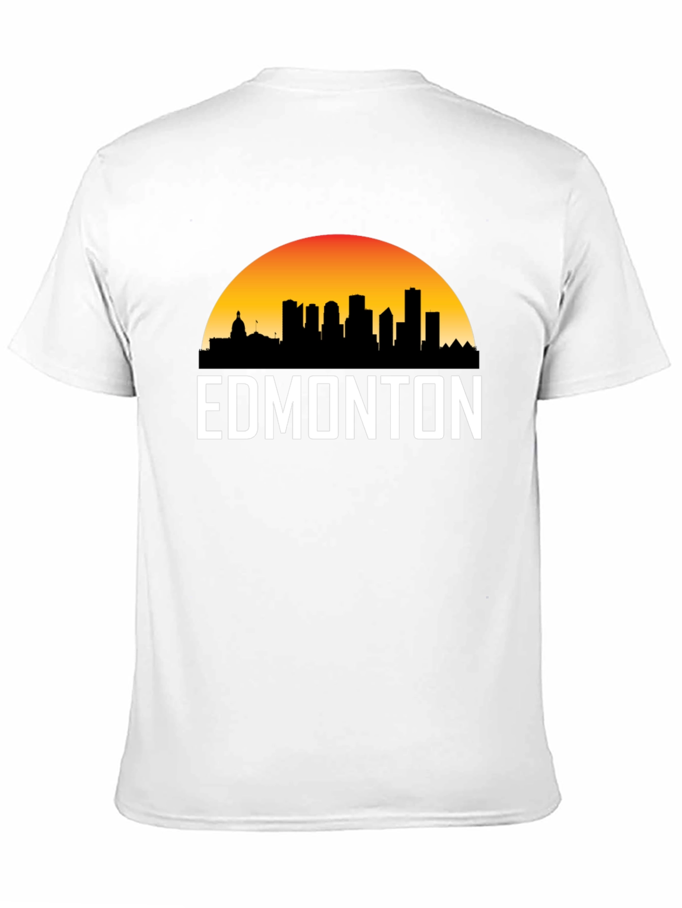 Edmonton Skyline T-Shirt - Cityscape Sunset Tee