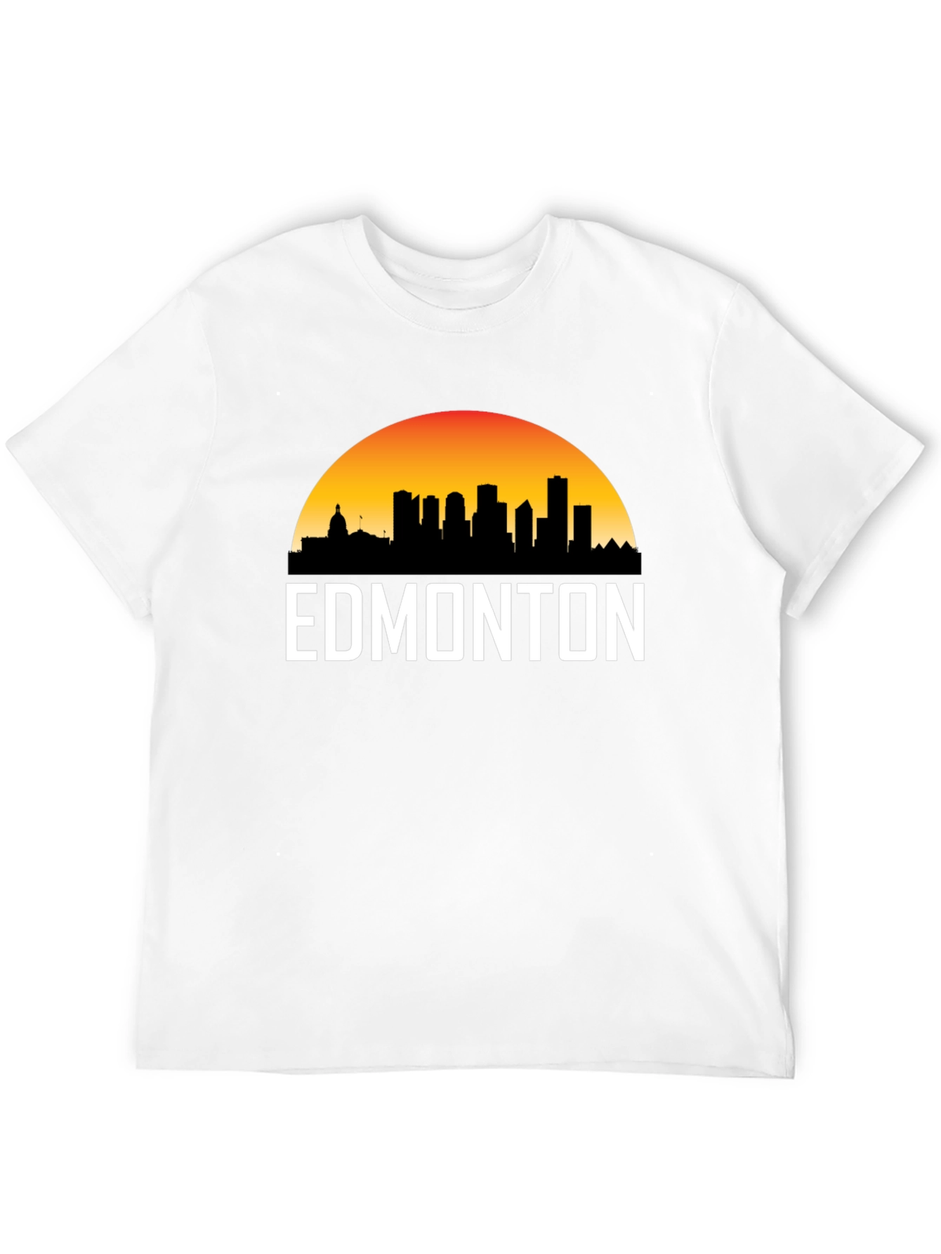 Edmonton Skyline T-Shirt - Cityscape Sunset Tee