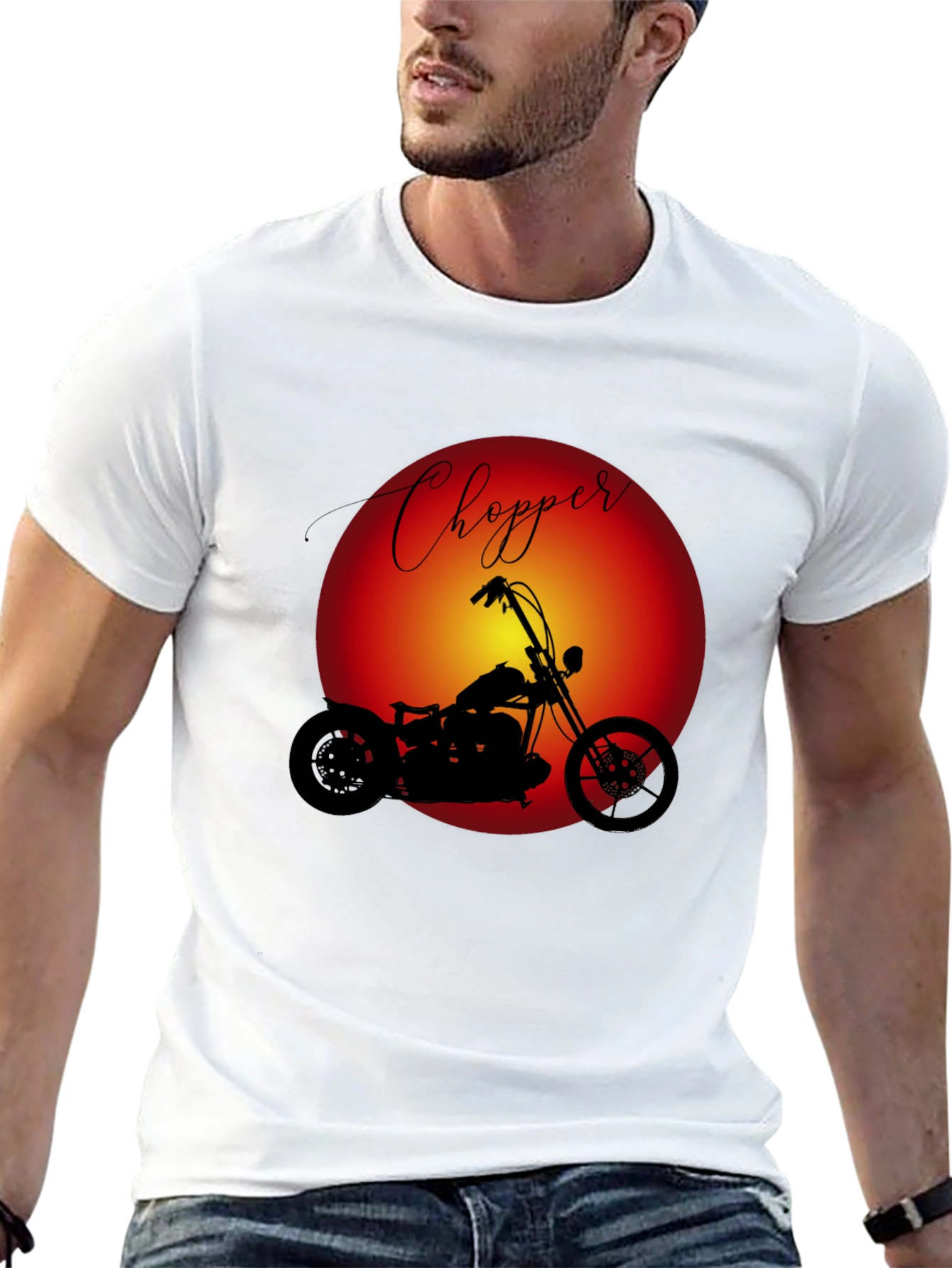 Chopper Motorcycle Graphic T-Shirt