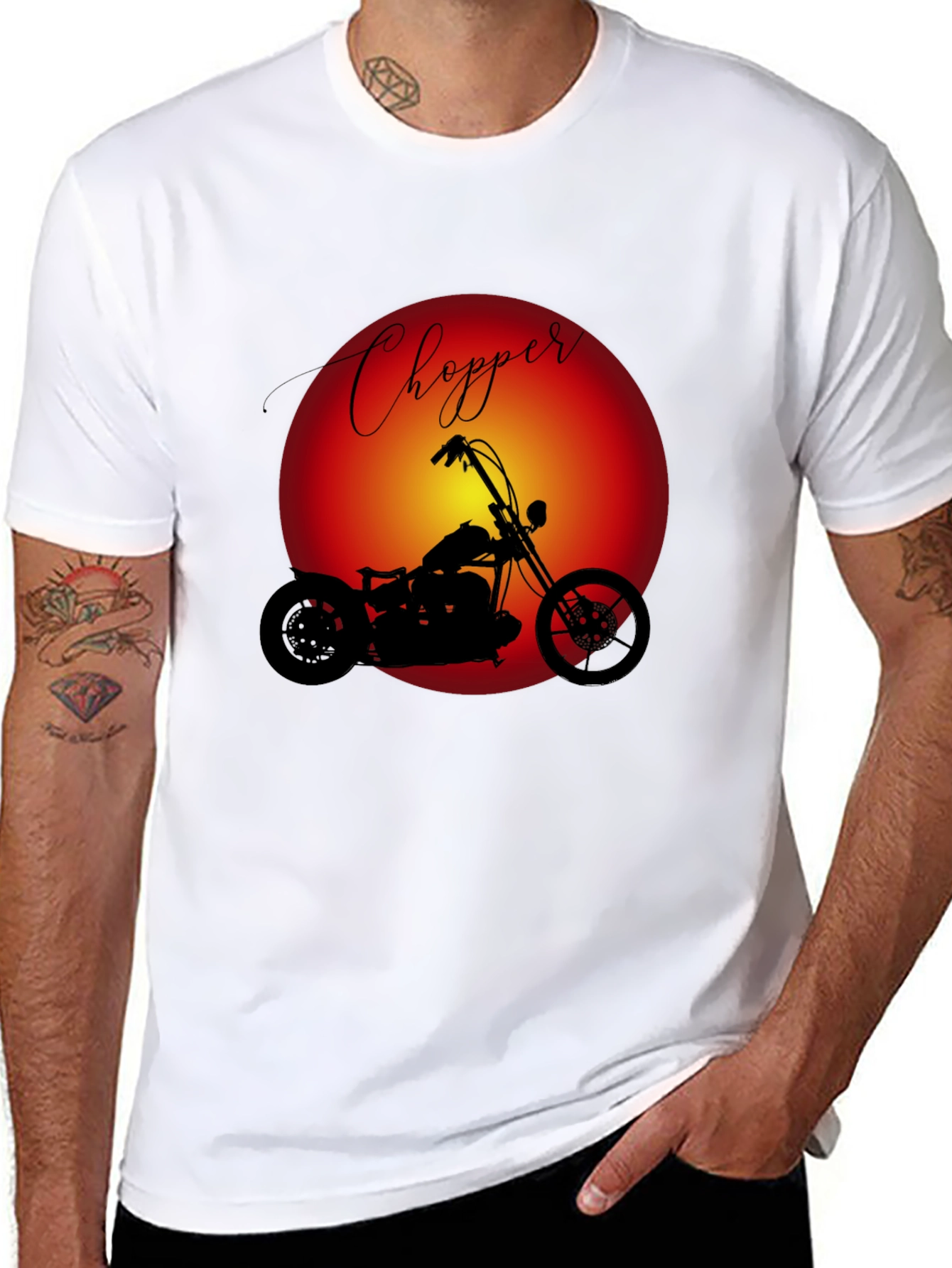 Chopper Motorcycle Graphic T-Shirt