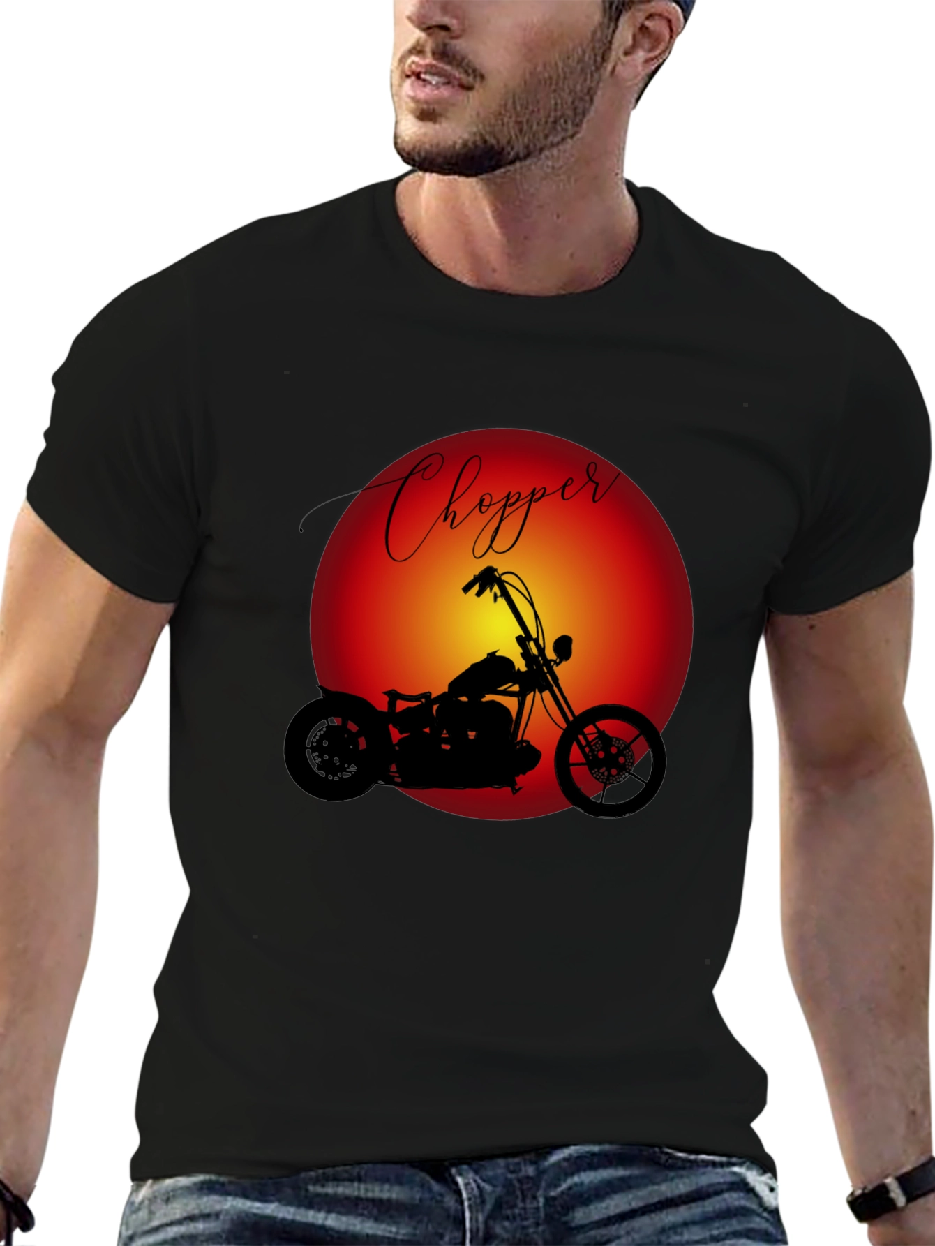 Chopper Motorcycle Graphic T-Shirt
