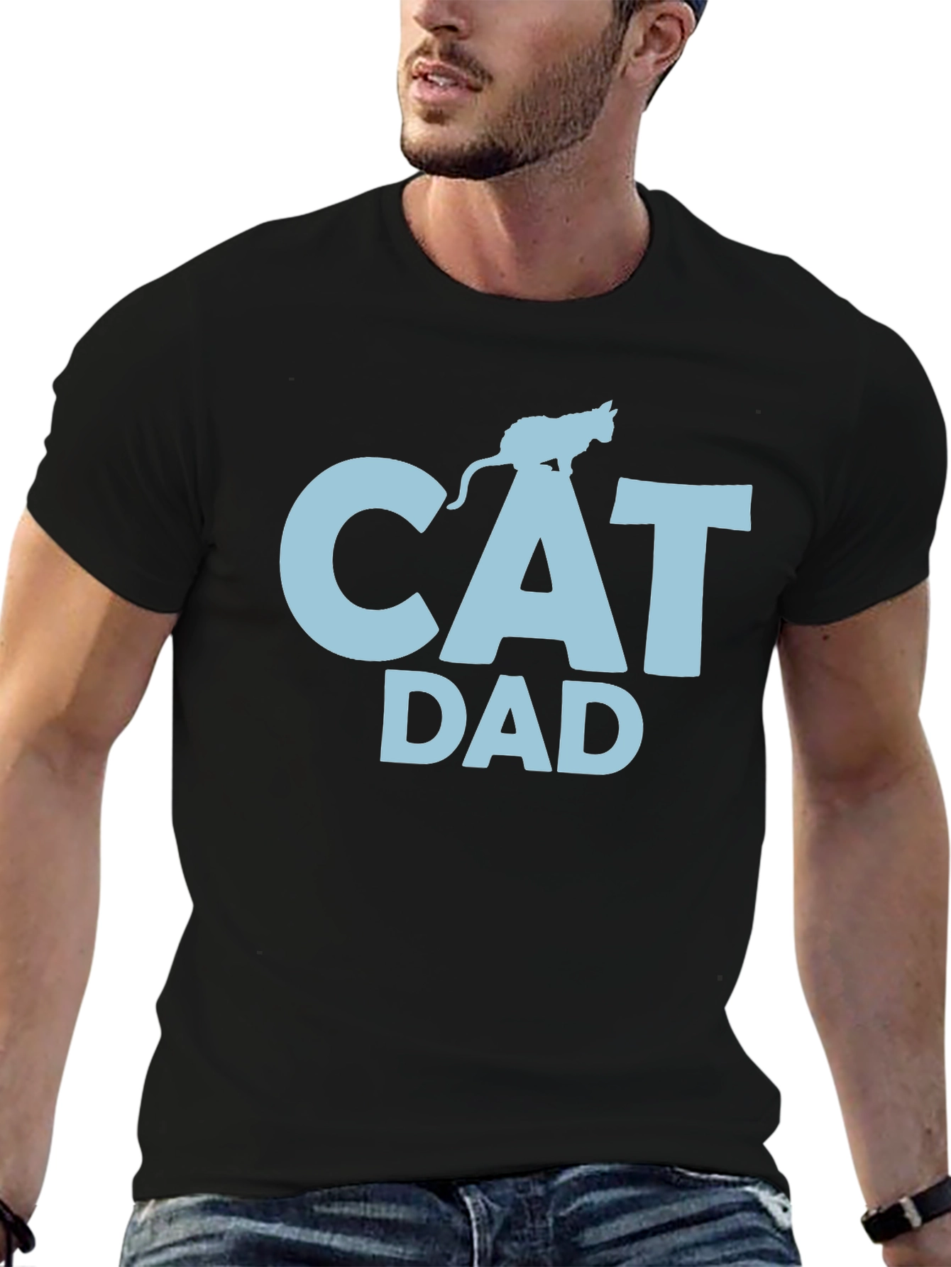 Cat Dad T-Shirt - Funny Feline Lover Tee