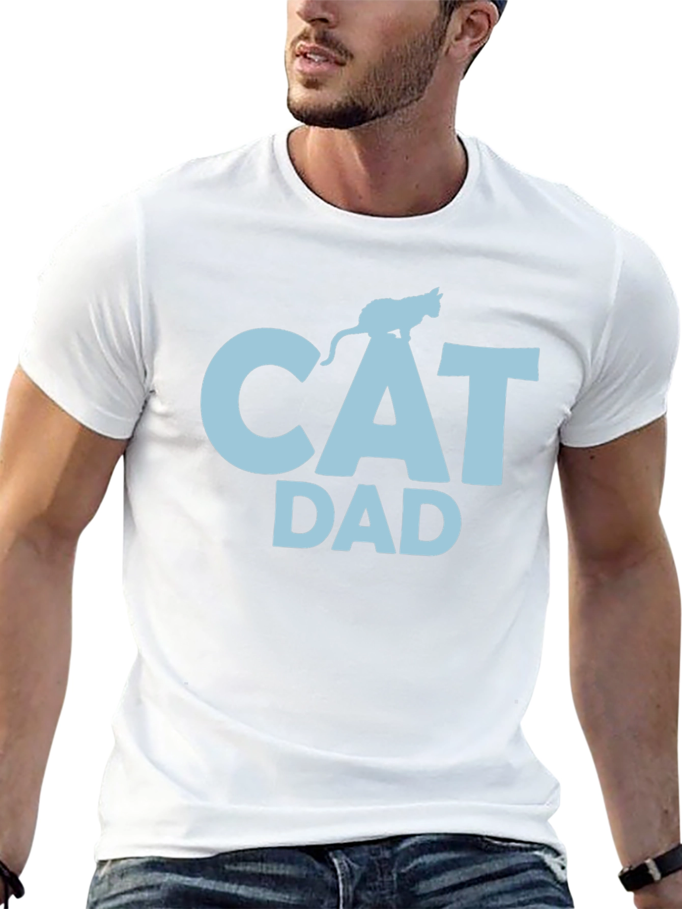 Cat Dad T-Shirt - Funny Feline Lover Tee