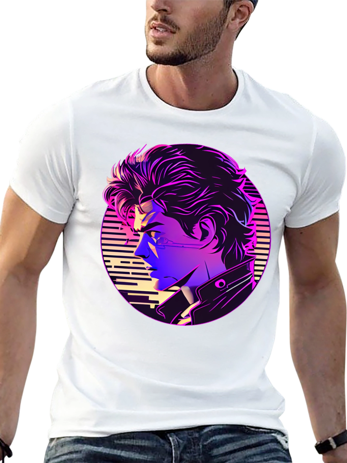 Retro Anime Vaporwave T-Shirt - Black