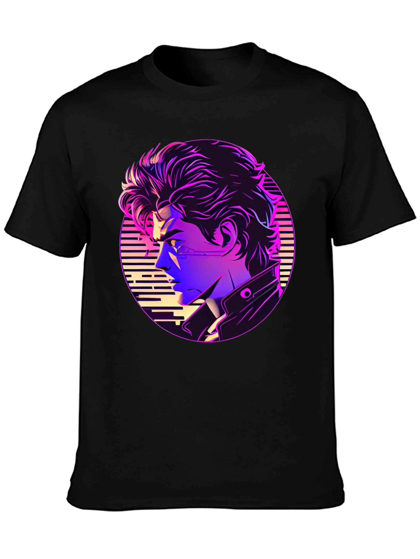 Retro Anime Vaporwave T-Shirt - Black