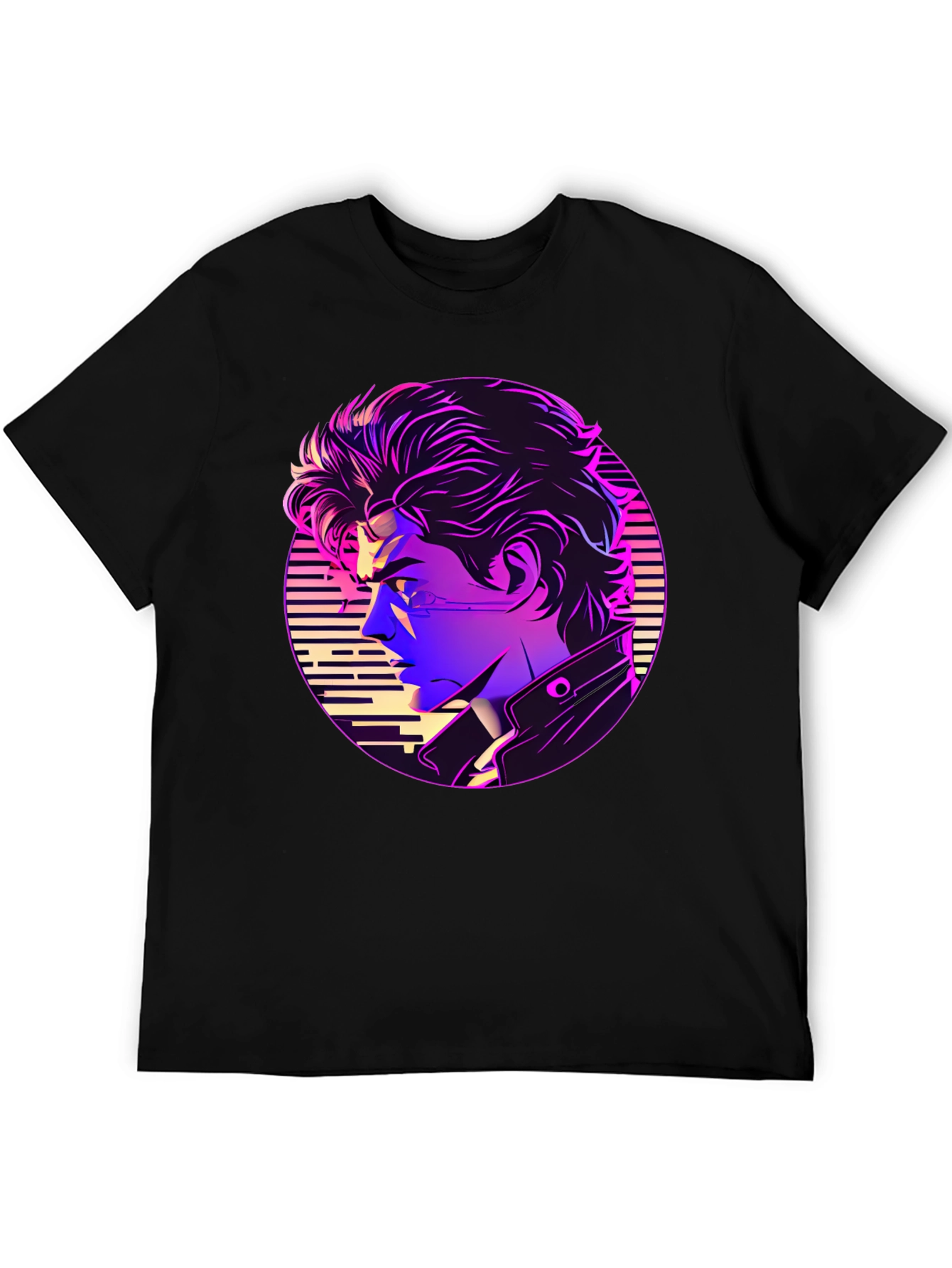 Retro Anime Vaporwave T-Shirt - Black