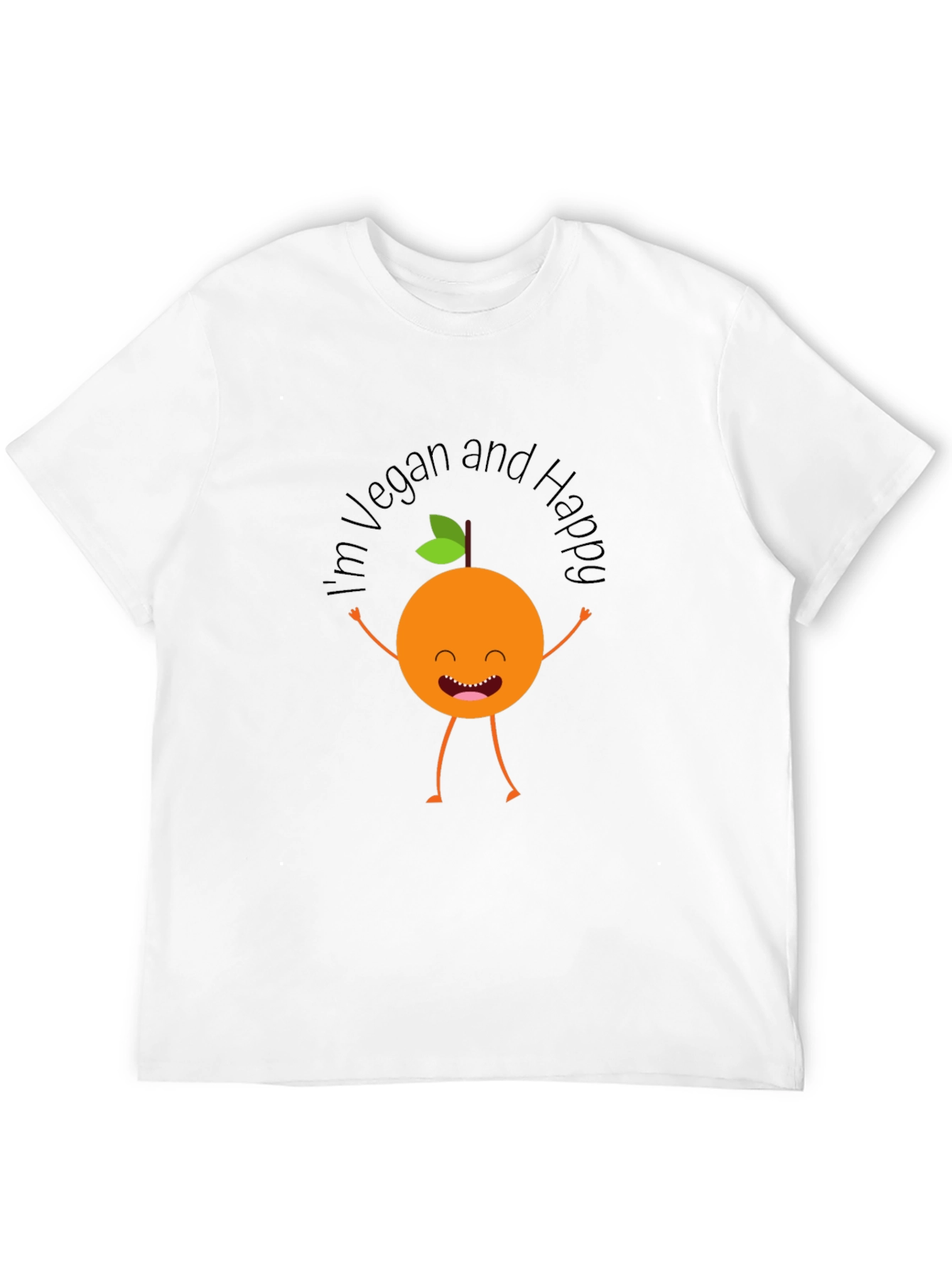 Vegan & Happy Graphic Tee - Black