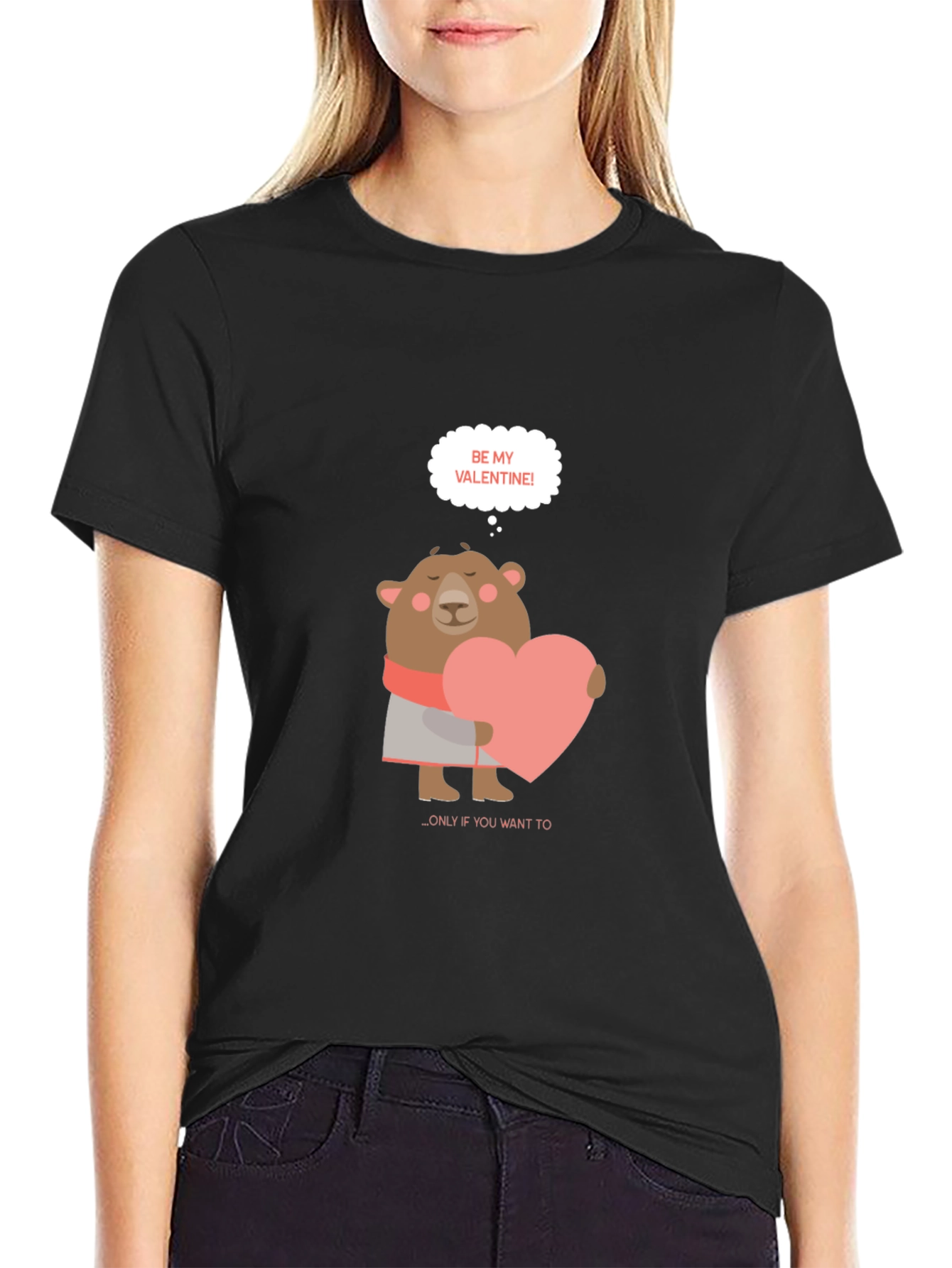 Be My Valentine Bear Graphic Tee