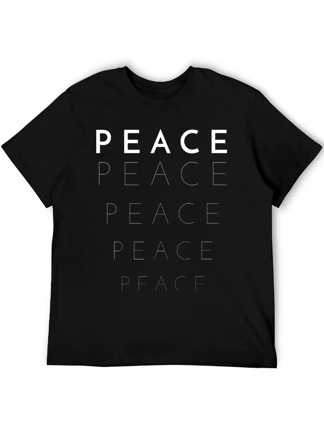 Peace Graphic Tee - Soft Black T-Shirt